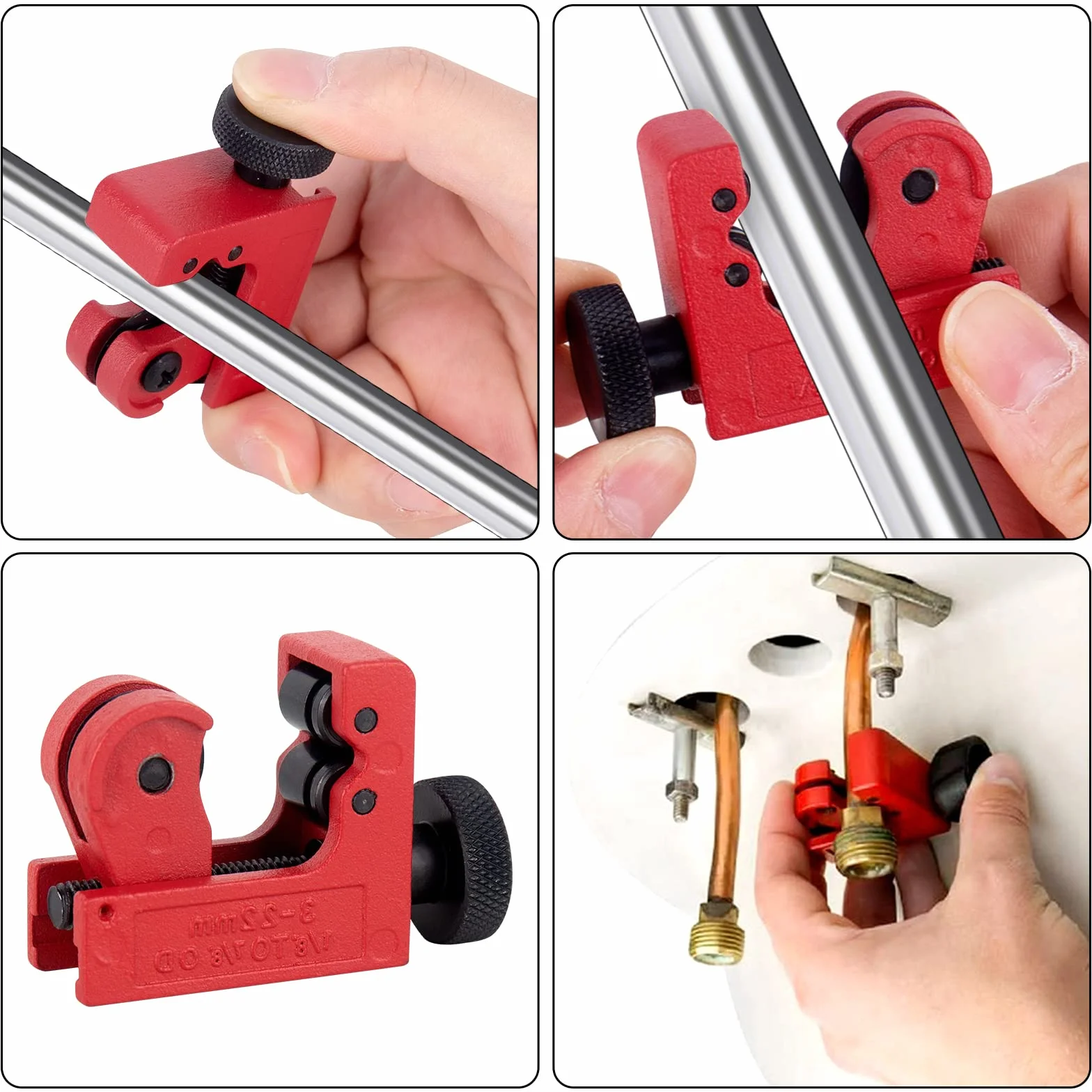 Mini przecinak do rur Ø 3-22 mm miedzianych PCW aluminium tworzywa sztucznego narzędzie tnące
