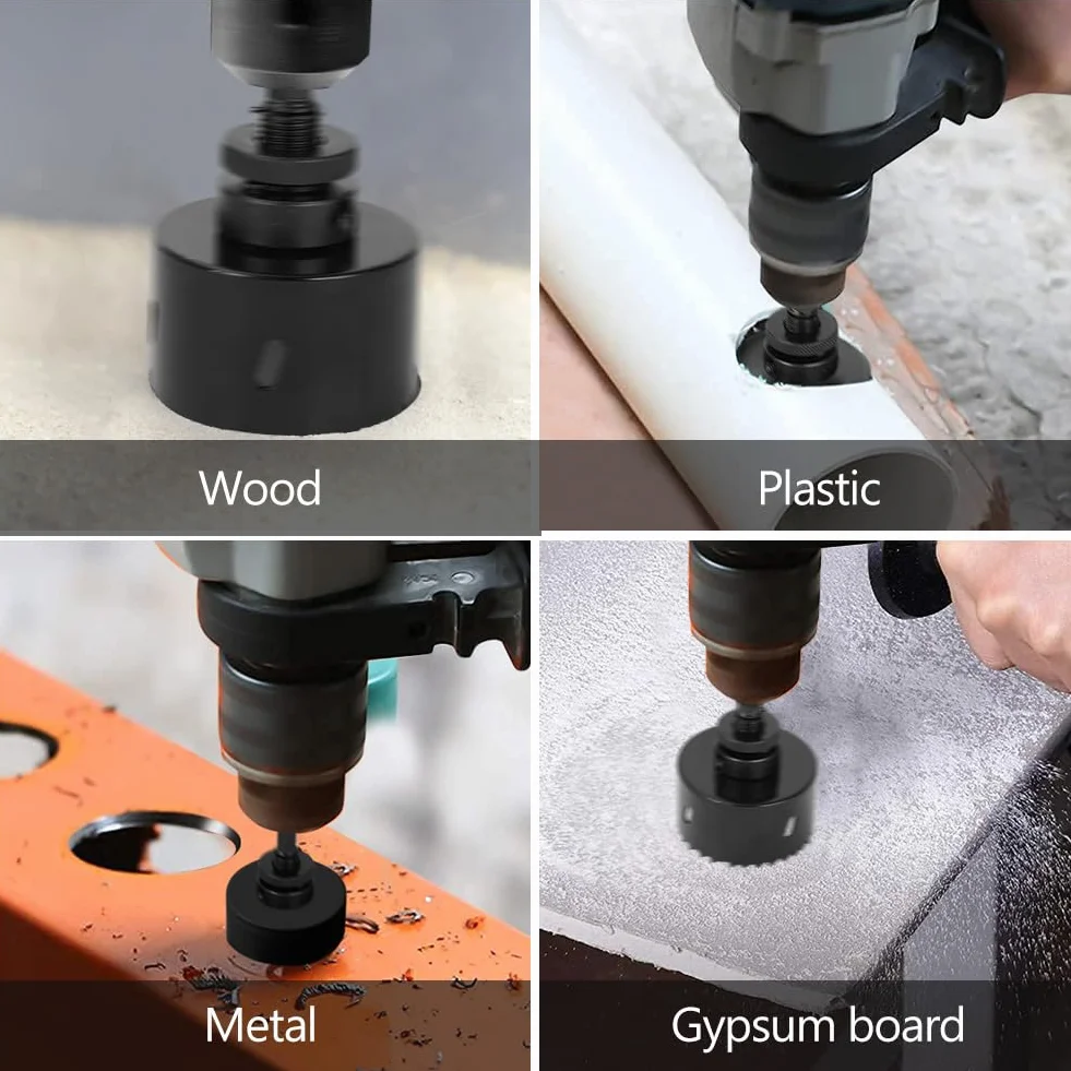 Flintronic Bimetaliczna piła koronowa 68 mm M42 HSS Bi-Metal z adapterem i wiertłem pilotowym do metalu aluminium drewna PVC plastik