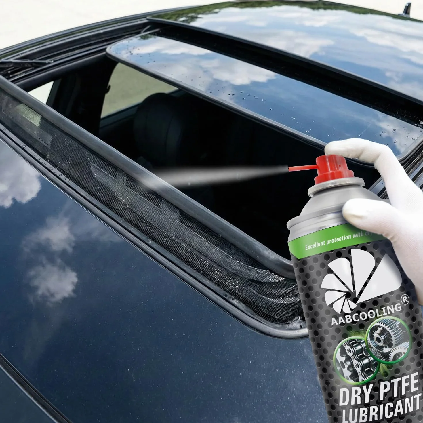 AABCOOLING Suchy Smar Teflonowy PTFE 400 ml – smar w sprayu do konserwacji roweru, łożysk, linek, kół pasowych