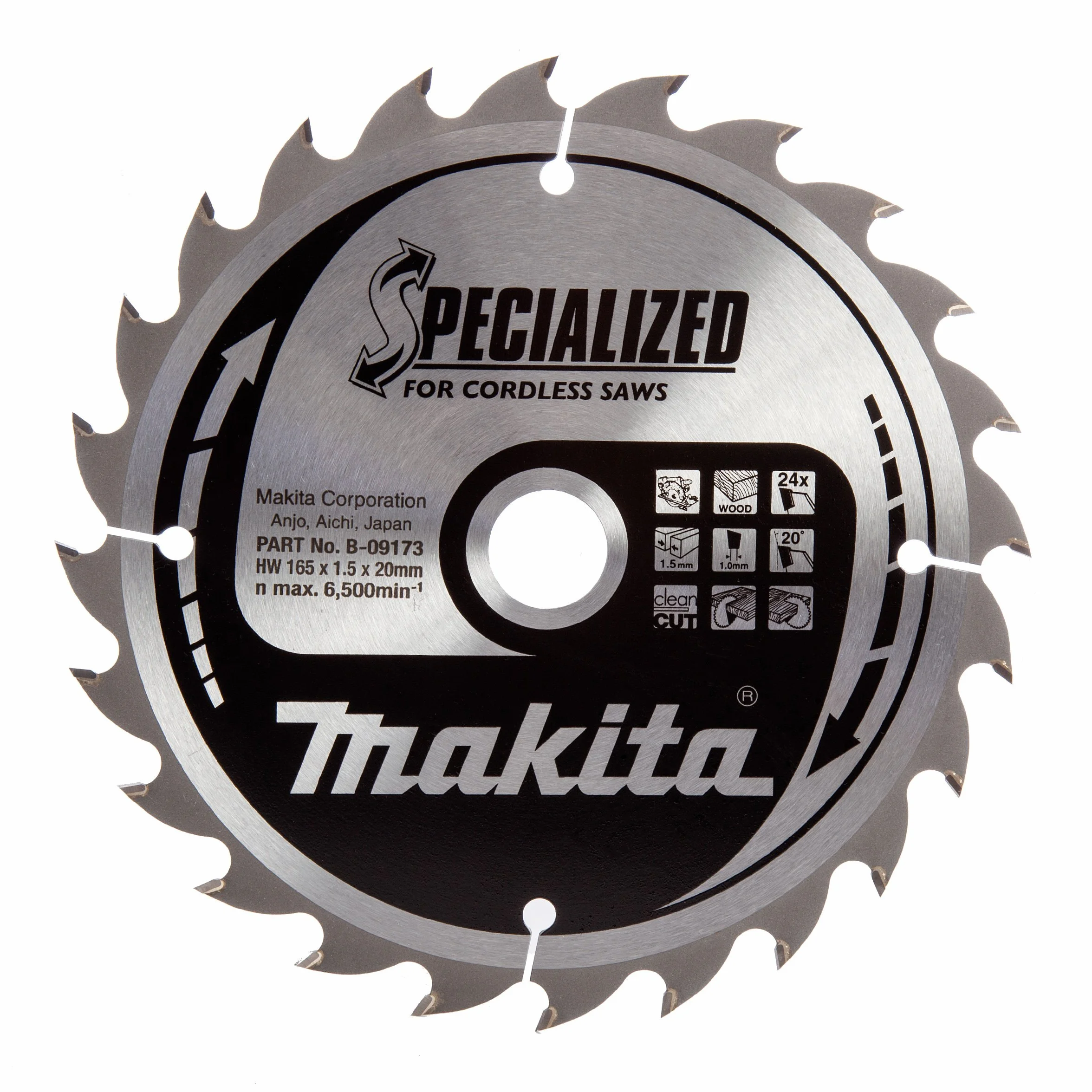 Makita Tarcza do Piły Tarczowej 165 x 20 mm 24 zęby 1,5 mm do Akumulatorowych Pilarek Bss/Dss 610/611 Dhs630