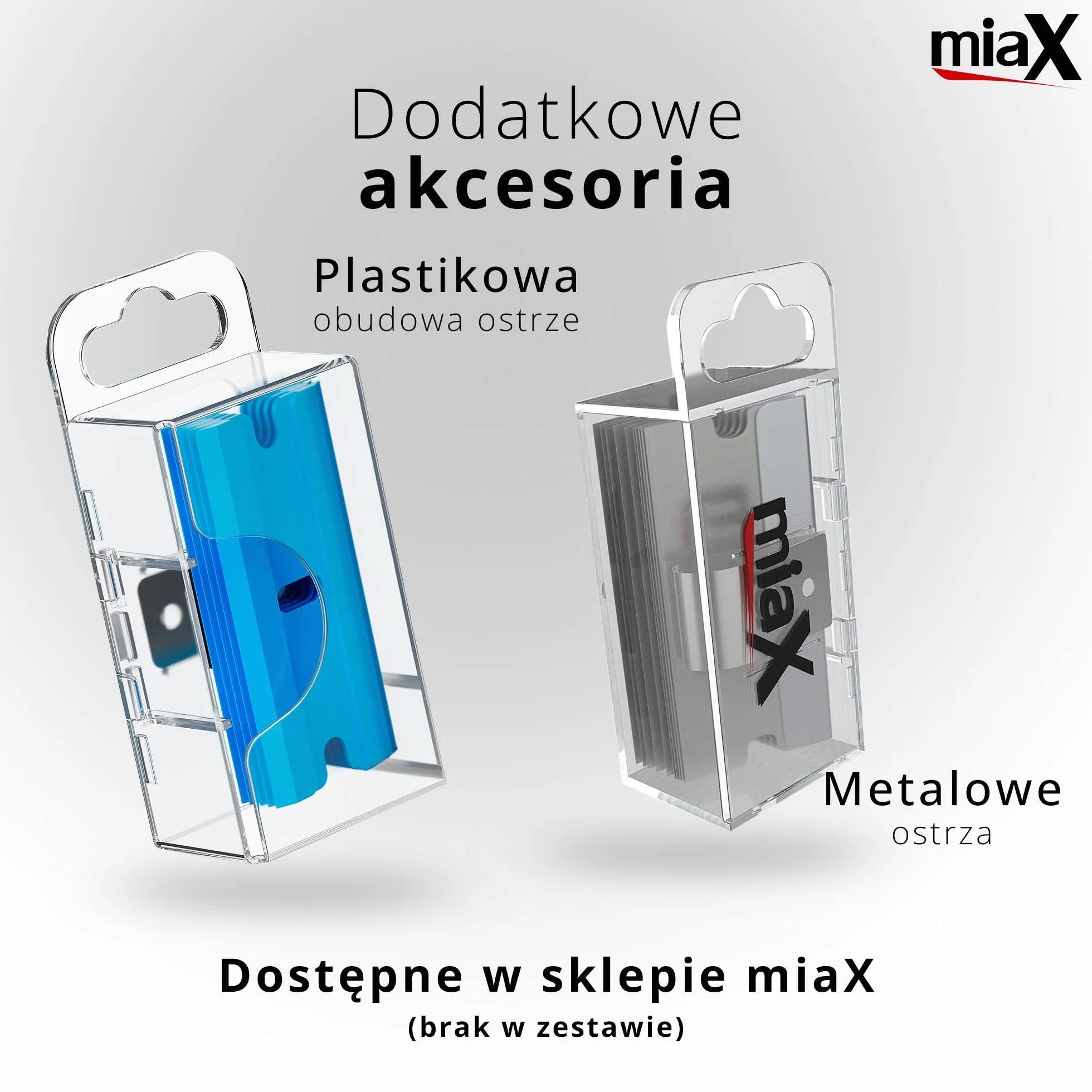miaX Skrobak do płyt ceramicznych z wymiennymi ostrzami Soft-Touch
