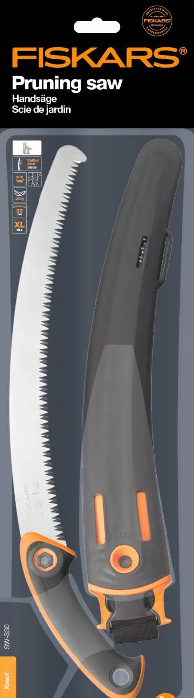 Fiskars Piła profesjonalna SW-330 do świeżego drewna, grube zęby, stalowe ostrze