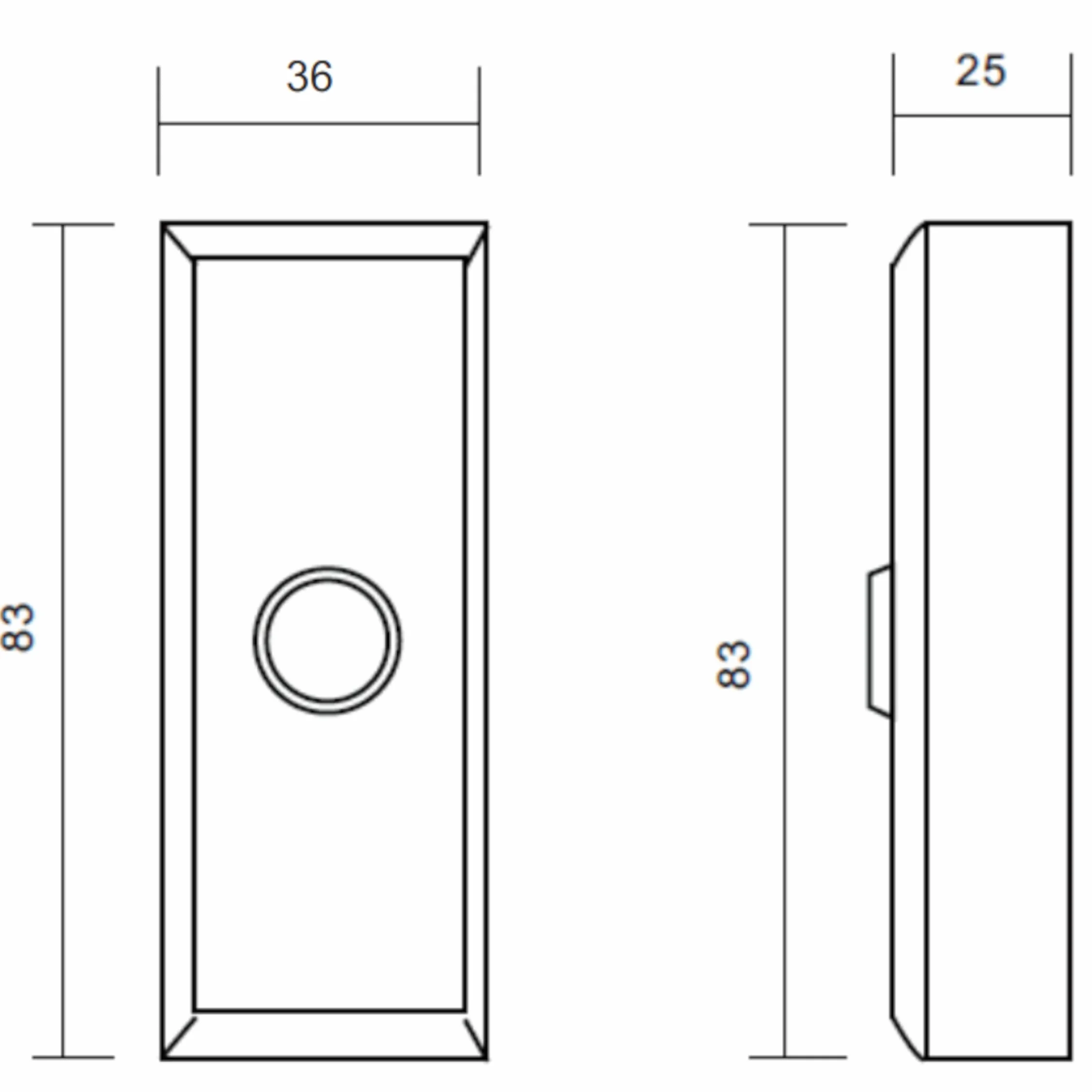 ORNO ZS-819 Przycisk Wyjścia Natynkowy IP20