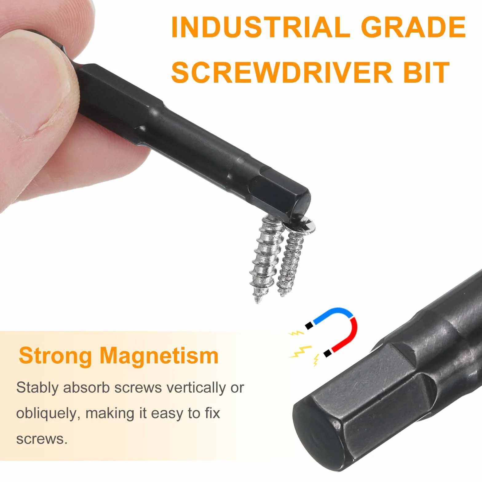 QUARKZMAN 5 sztuk kluczy imbusowych wiertło 5 mm H5 metryczne 1/4" trzpień sześciokątny 2" 50 mm długość S3 stal magnetyczny bity sześciokątny