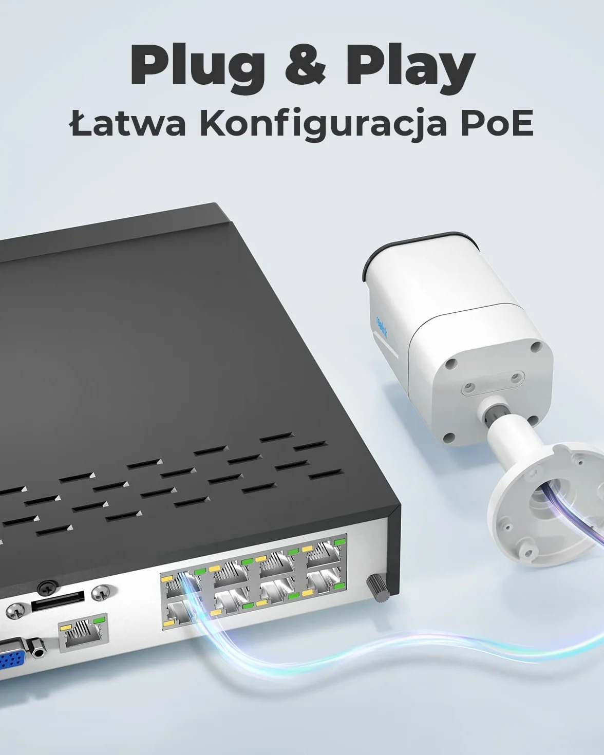 Reolink 4K PoE H.265 Zestaw kamer do monitoringu CCTV, 6 sztuki zewnętrznych kamer IP 8MP z wykrywaniem osób/pojazdów i 8-kanałowy NVR z 2 TB HDD do nagrywania 24h/7 Noktowizja Wodoodporność