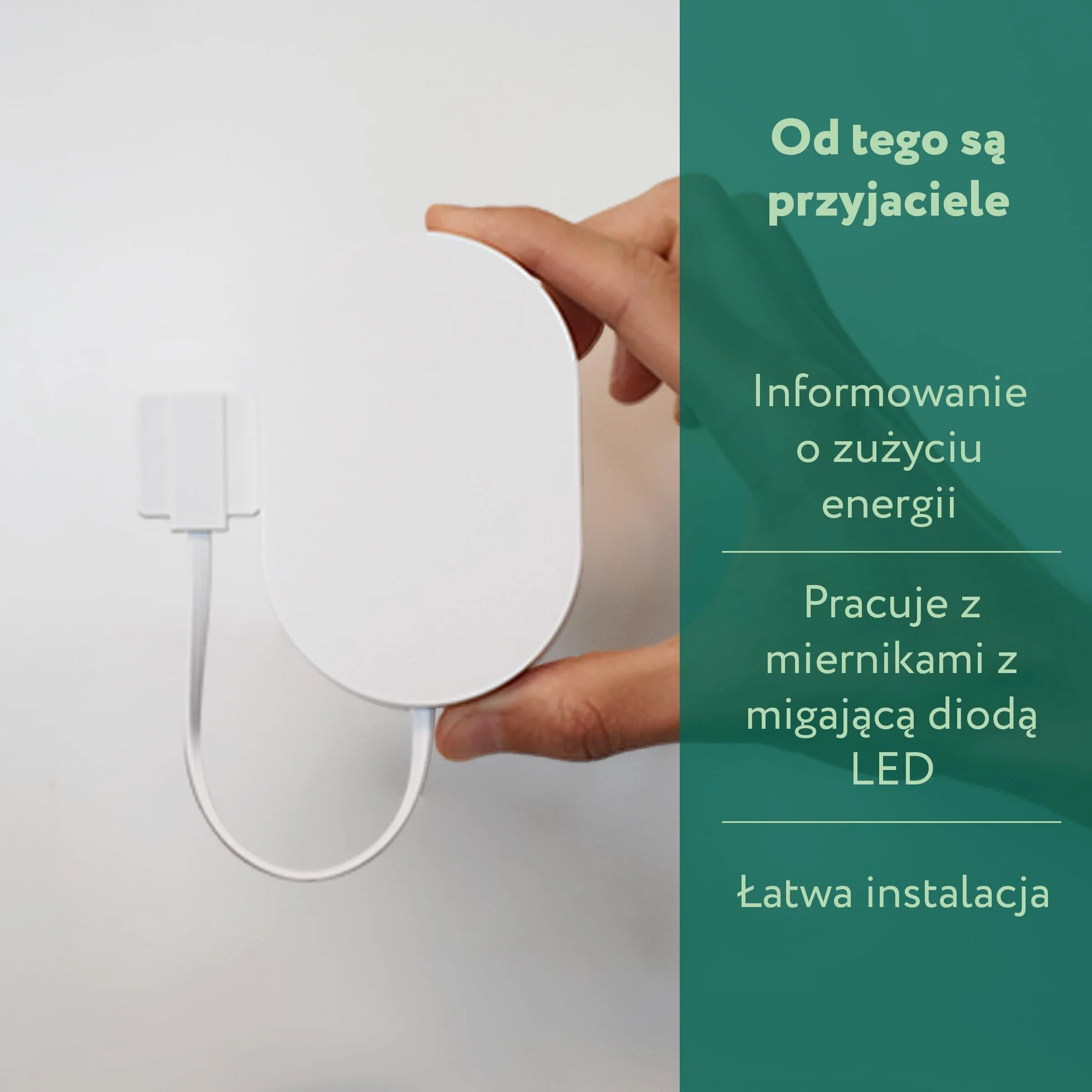 frient Interfejs licznika energii elektrycznej 2, LED | Bezprzewodowy odczyt liczników | Monitoring zużycia energii | impulsami LED | Zigbee | Współpracuje z Homey, Home Assistant i SmartThings