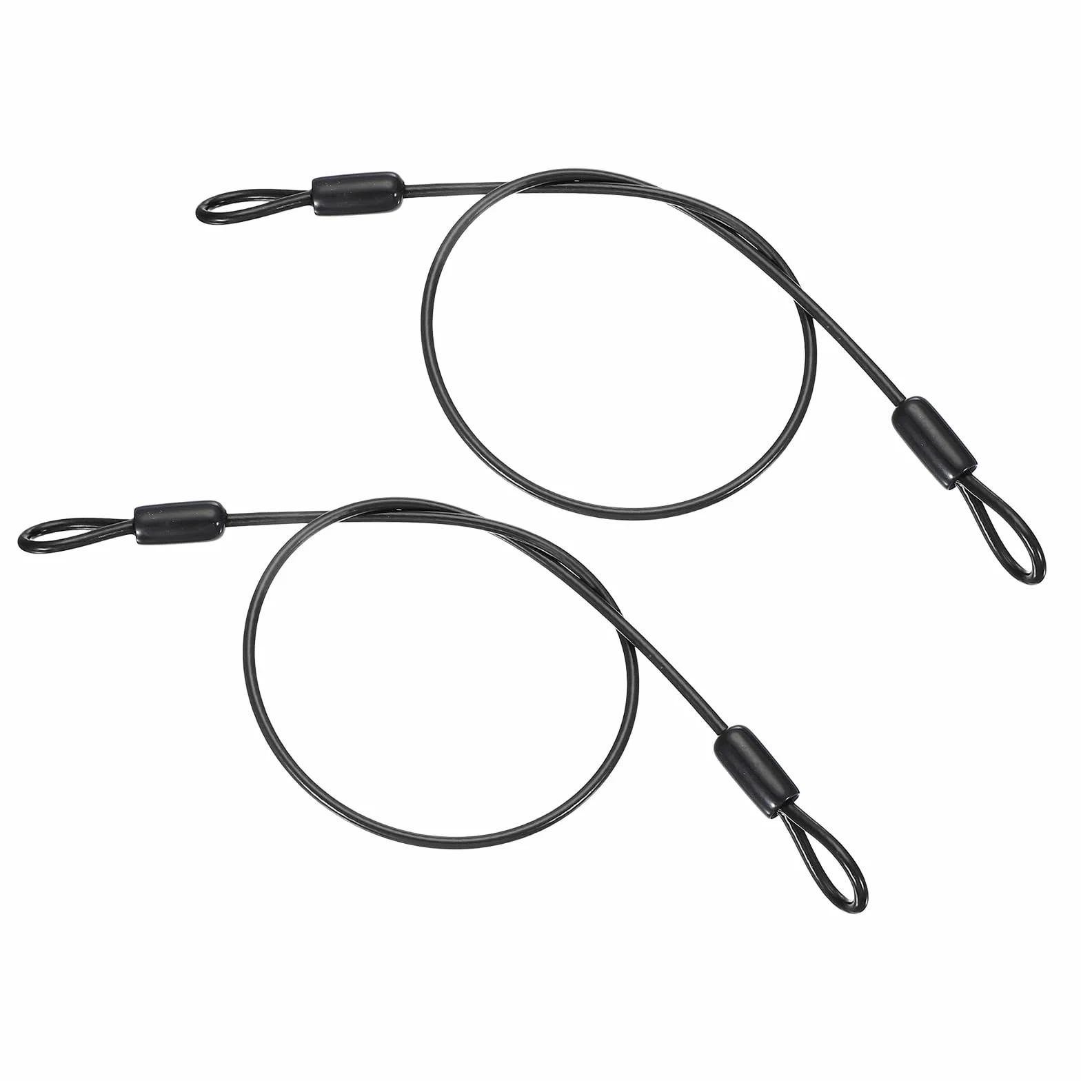 PATIKIL 1/8" winylowo powlekany kabel ze stali nierdzewnej 0,5 m elastyczna linka druciana łańcuch bezpieczeństwa smycz z zamkiem do oświetlenia scenicznego