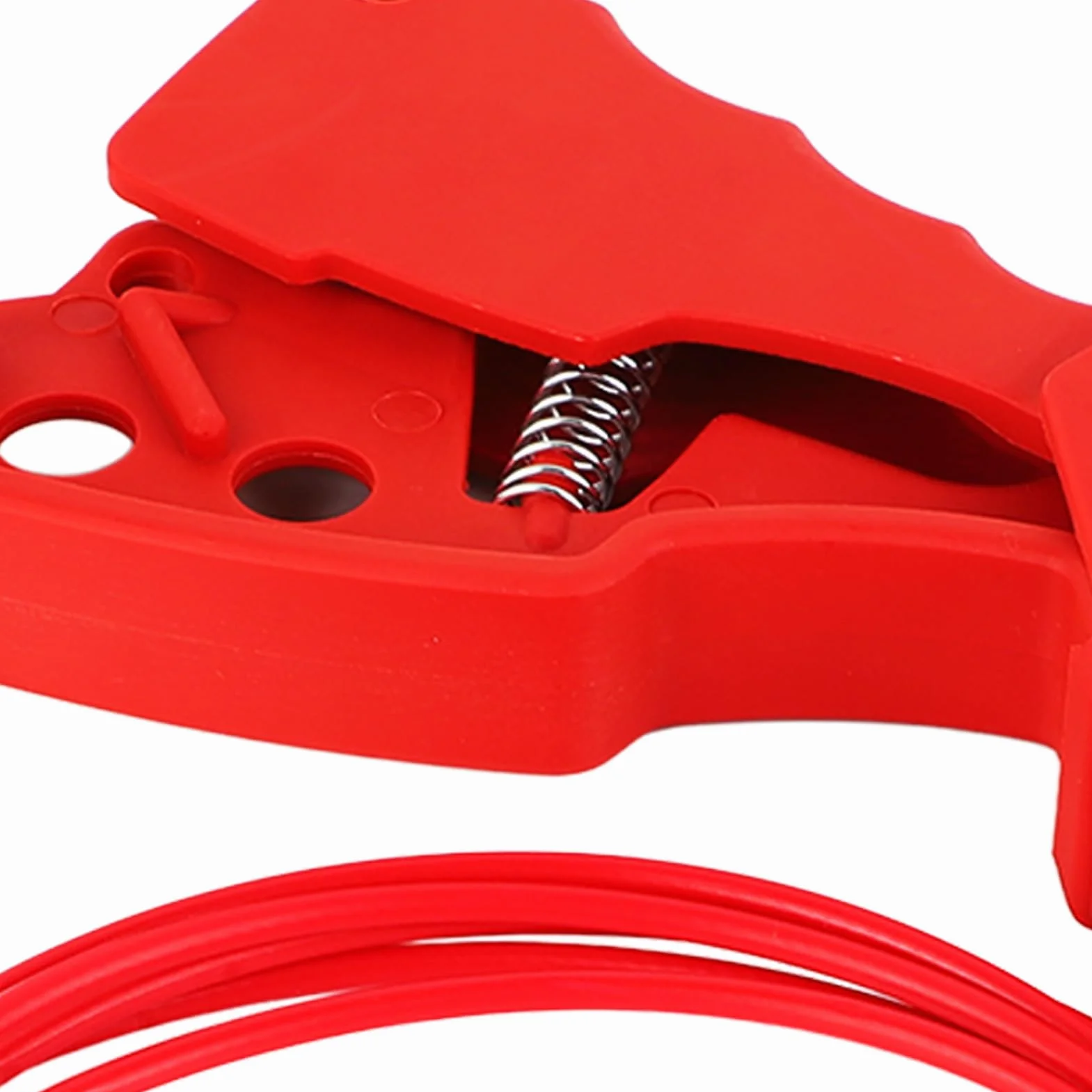 Lockout Tagout Cable Lock, Adjustable Stainless Steel Safety Lock for LOTO