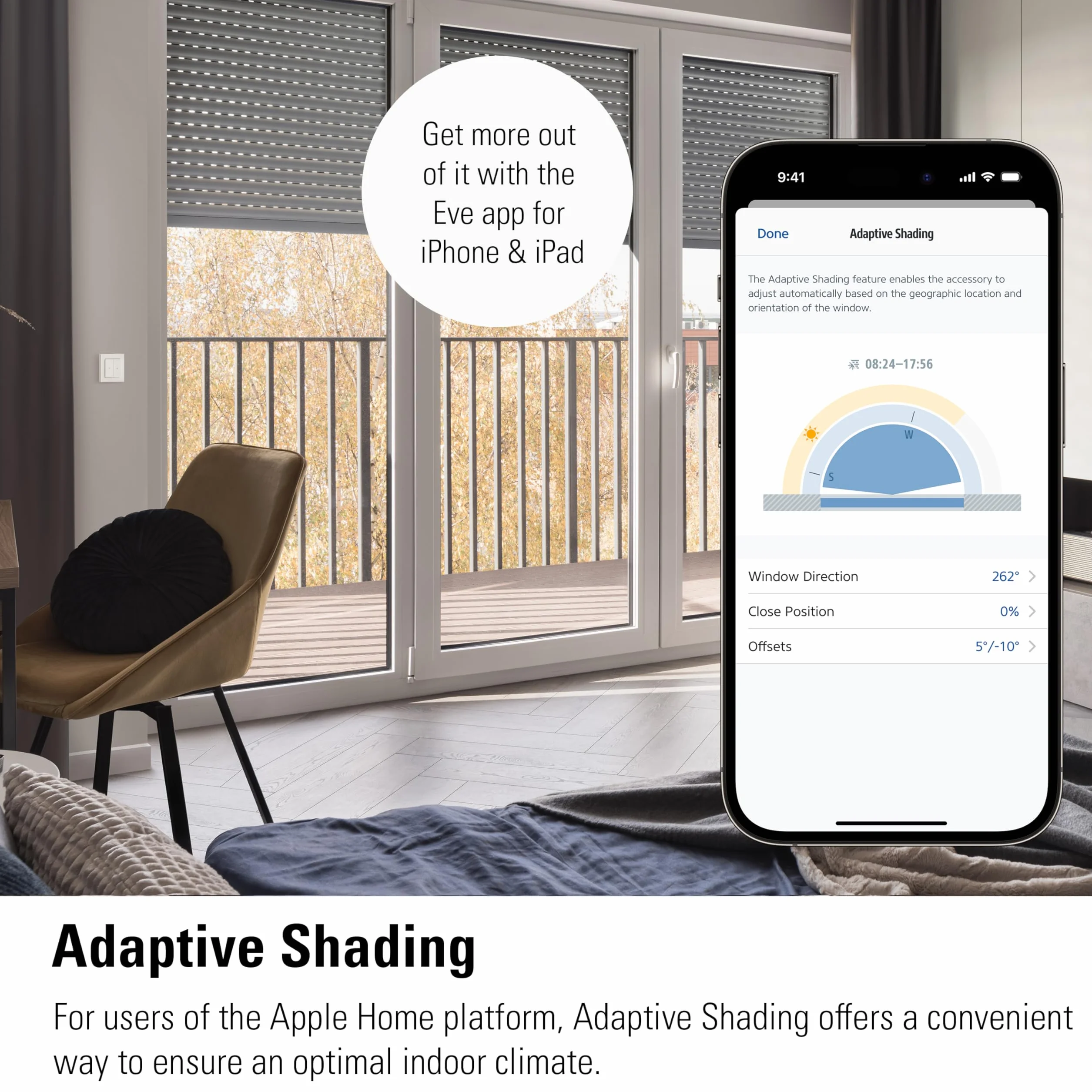 Eve Shutter Switch - inteligentne sterowanie roletą (mat) do Alexa, Apple Home;Google Home;SmartThings; Home Assistant; sterowanie aplikacją i głosem; automatyzacja; wymaga routera granicznego i