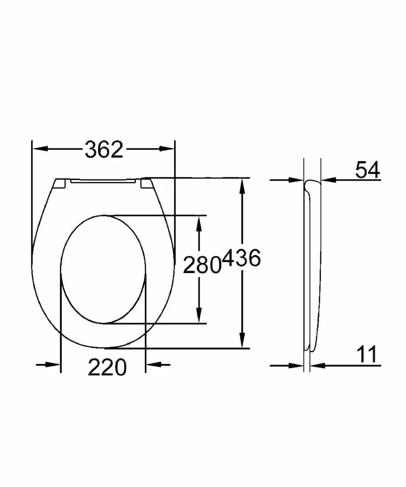 GROHE Bau Ceramic Deska sedesowa wolnoopadająca