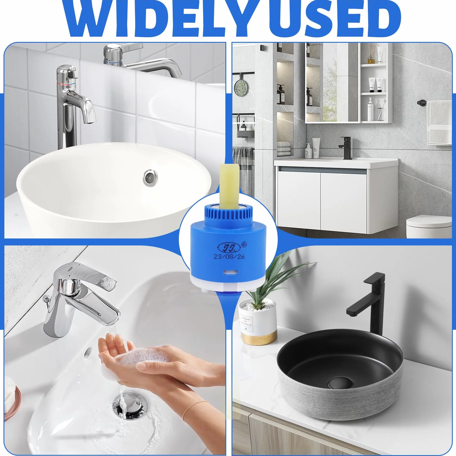 Wkłady ceramiczne do kranu mieszającego 30/40 mm 2 szt