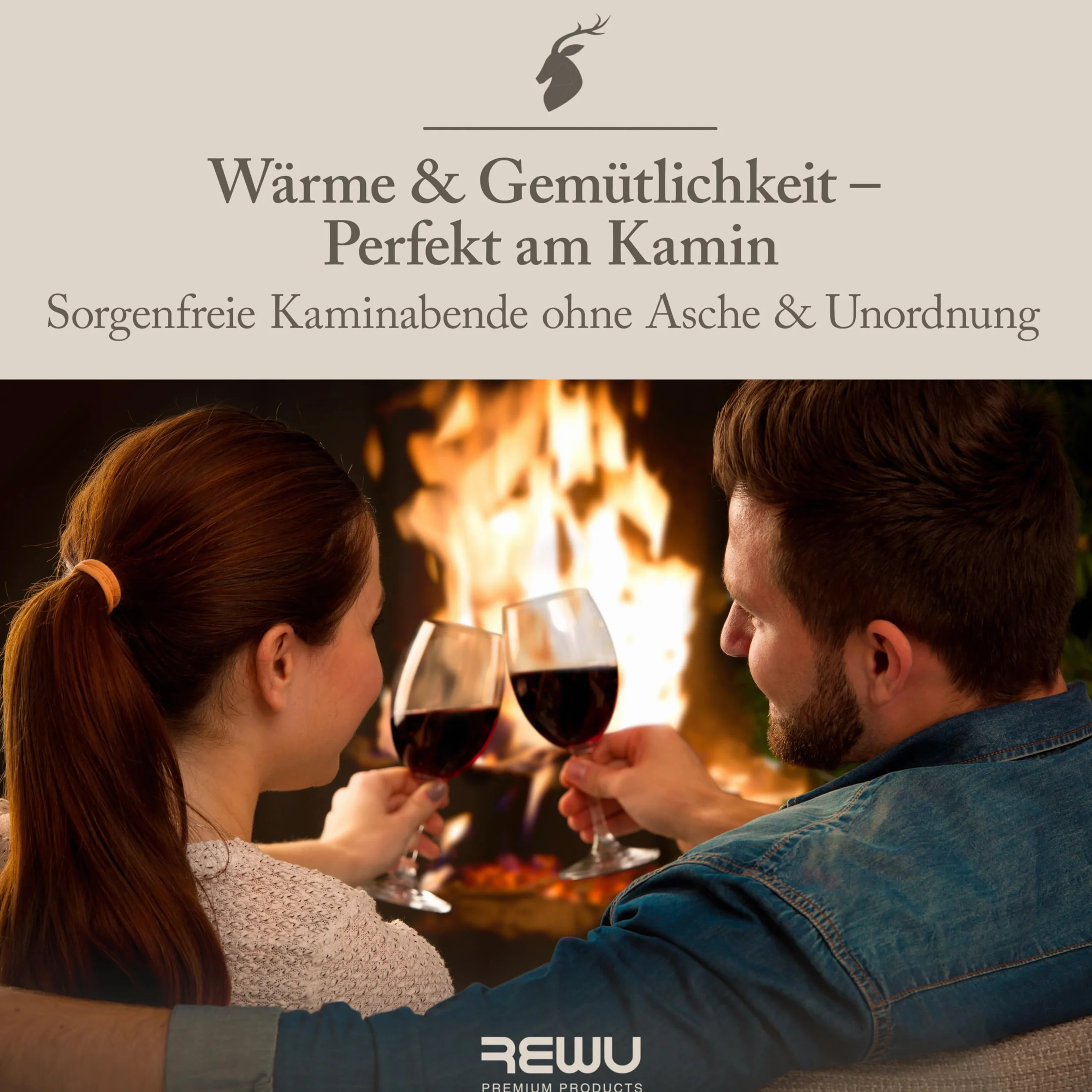 ReWu Stahleimer Ascheeimer Mehrzweckeimer oval mit Deckel für heiße Glut und Asche - Größe 15 l - Kohleeimer Kamineimer in matt schwarz