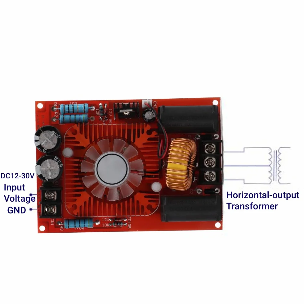 ZVS Driver Board Coil Power Supply Boost High Voltage Coil Flyback Driver Generator Heating Module Coil Driver Board DC12V 30V