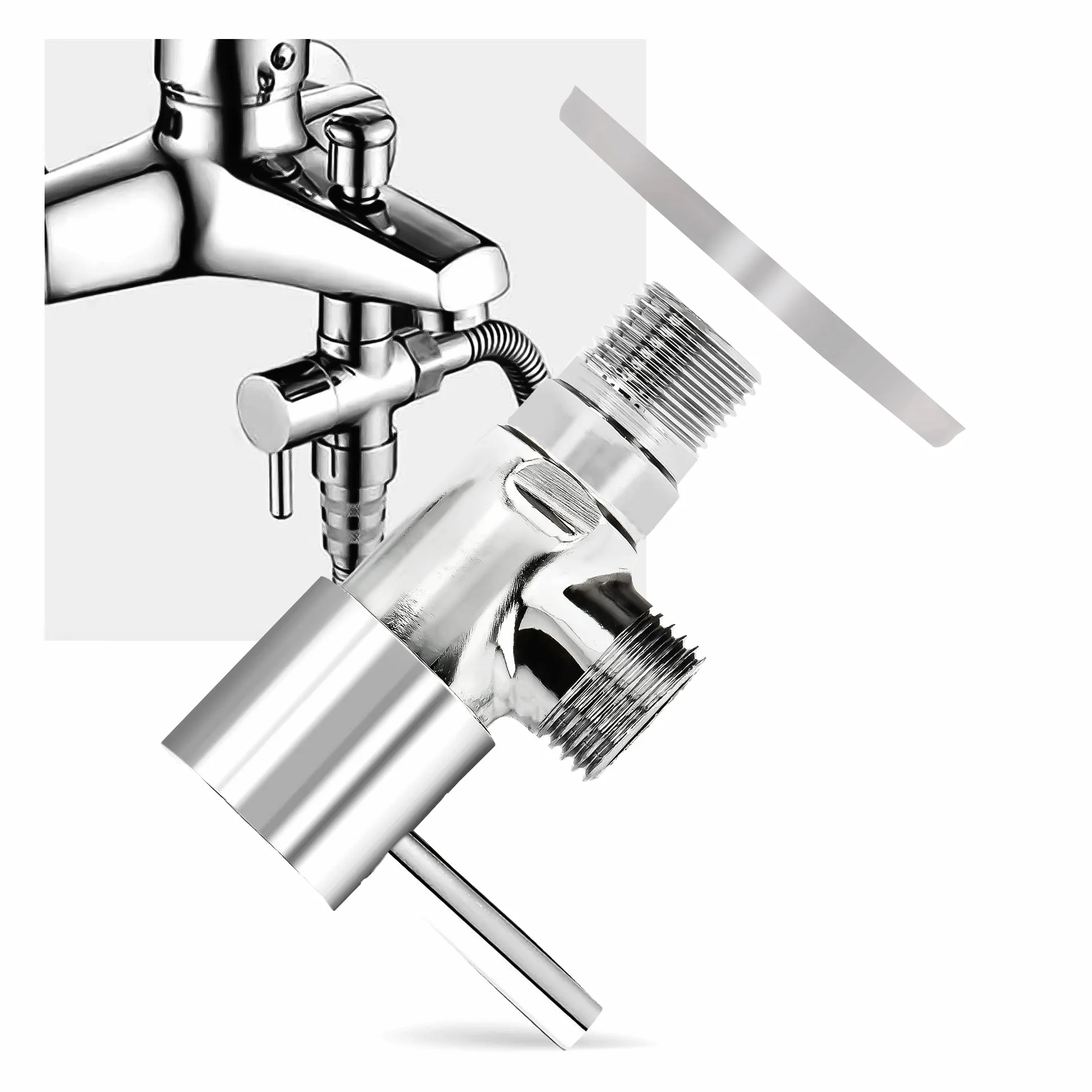 Zawór Kątowy z Ceramiczną Głowicą 1/2'' x 1/2'' GZ Chrom Mosiężny Odcinający Zamykający Instalacji Wodnych