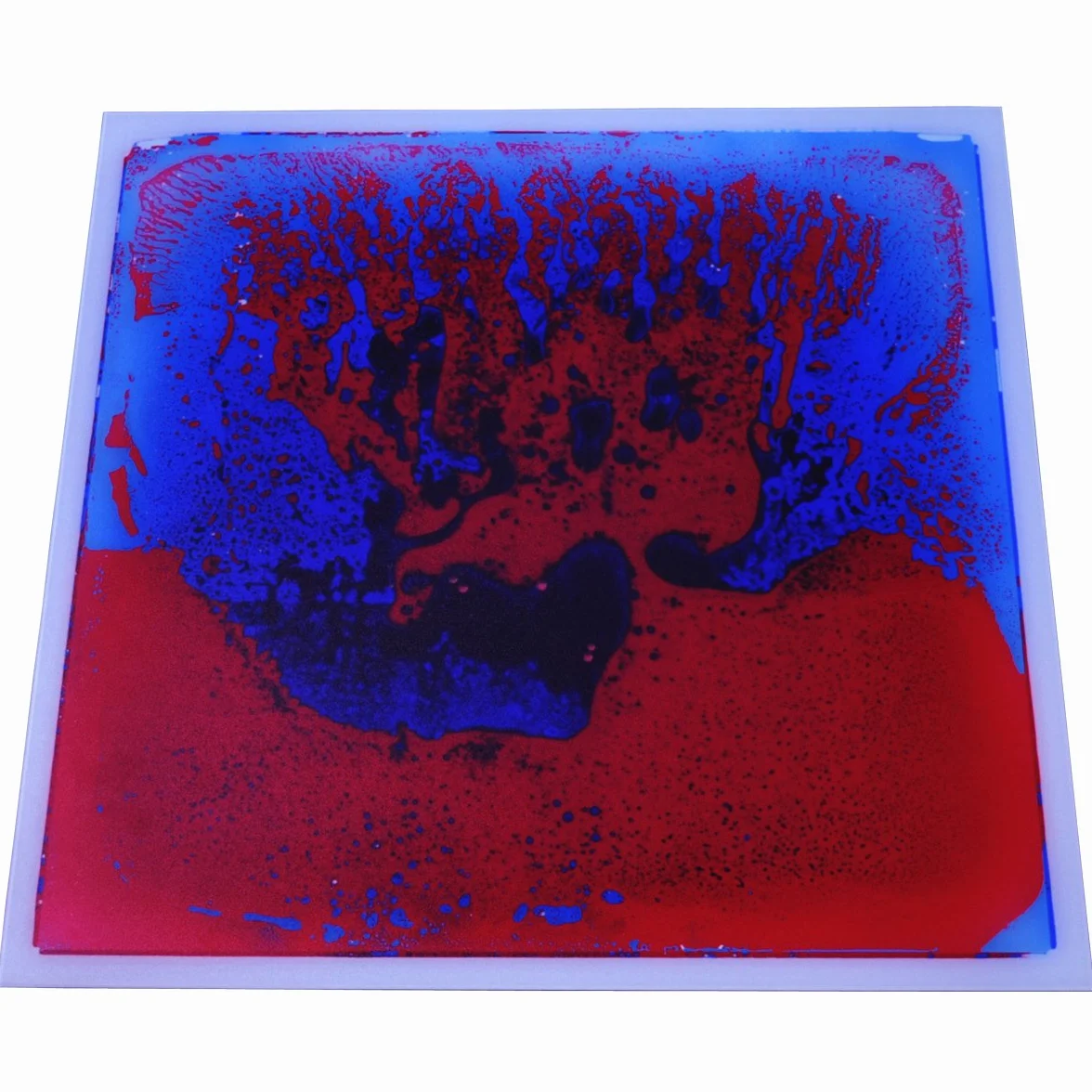 Art3d Płynne płytki do wystroju domu, 1 szt., 30 x 30 cm, niebiesko-czerwone