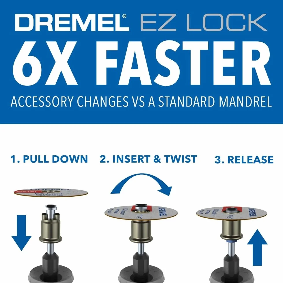 Dremel EZ726-01 EZ zestaw akcesoriów obrotowych do szlifowania i polerowania, 8-częściowy