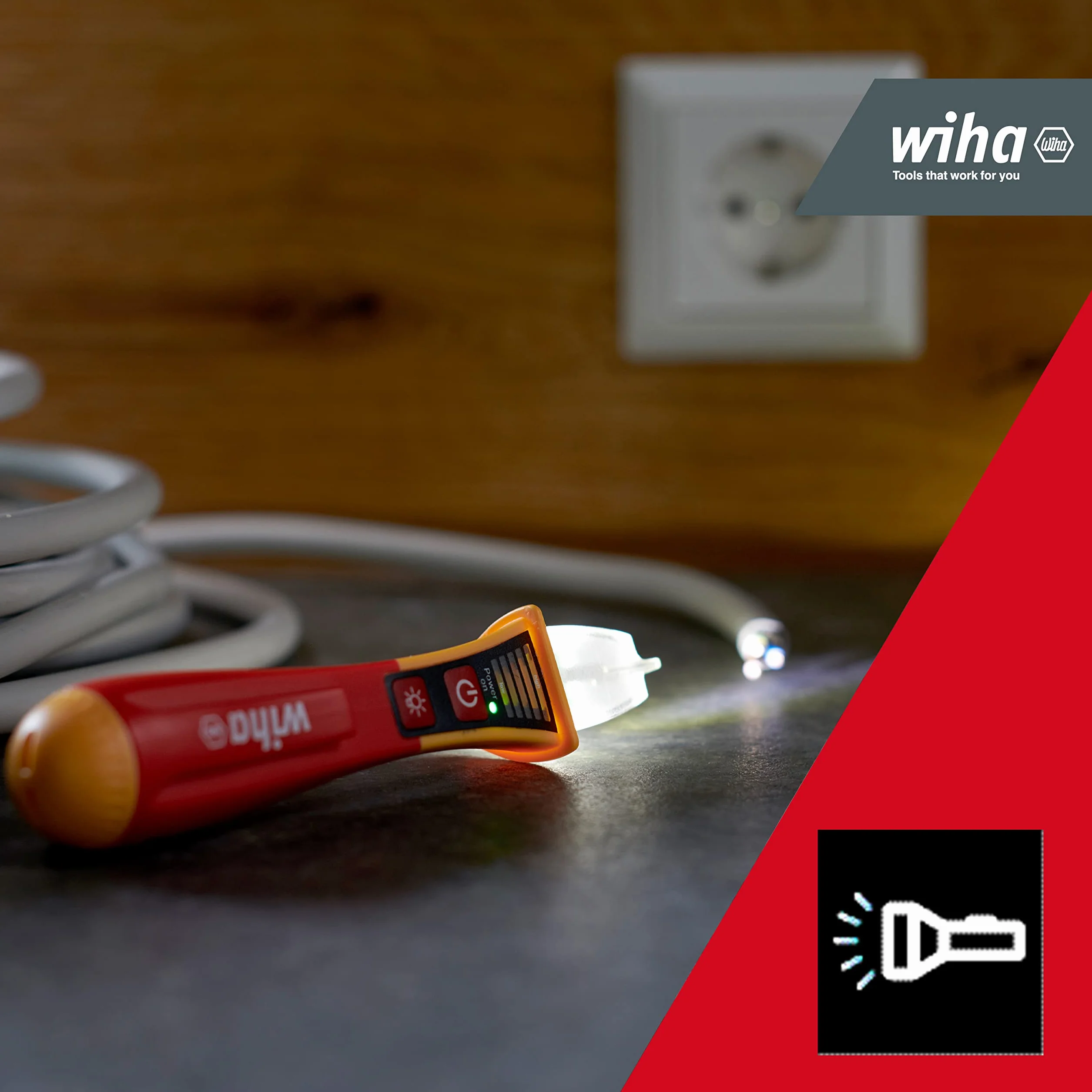 WIHA jednorakowy niekontaktowy detektor woltów 12-1000 VAC/VDC