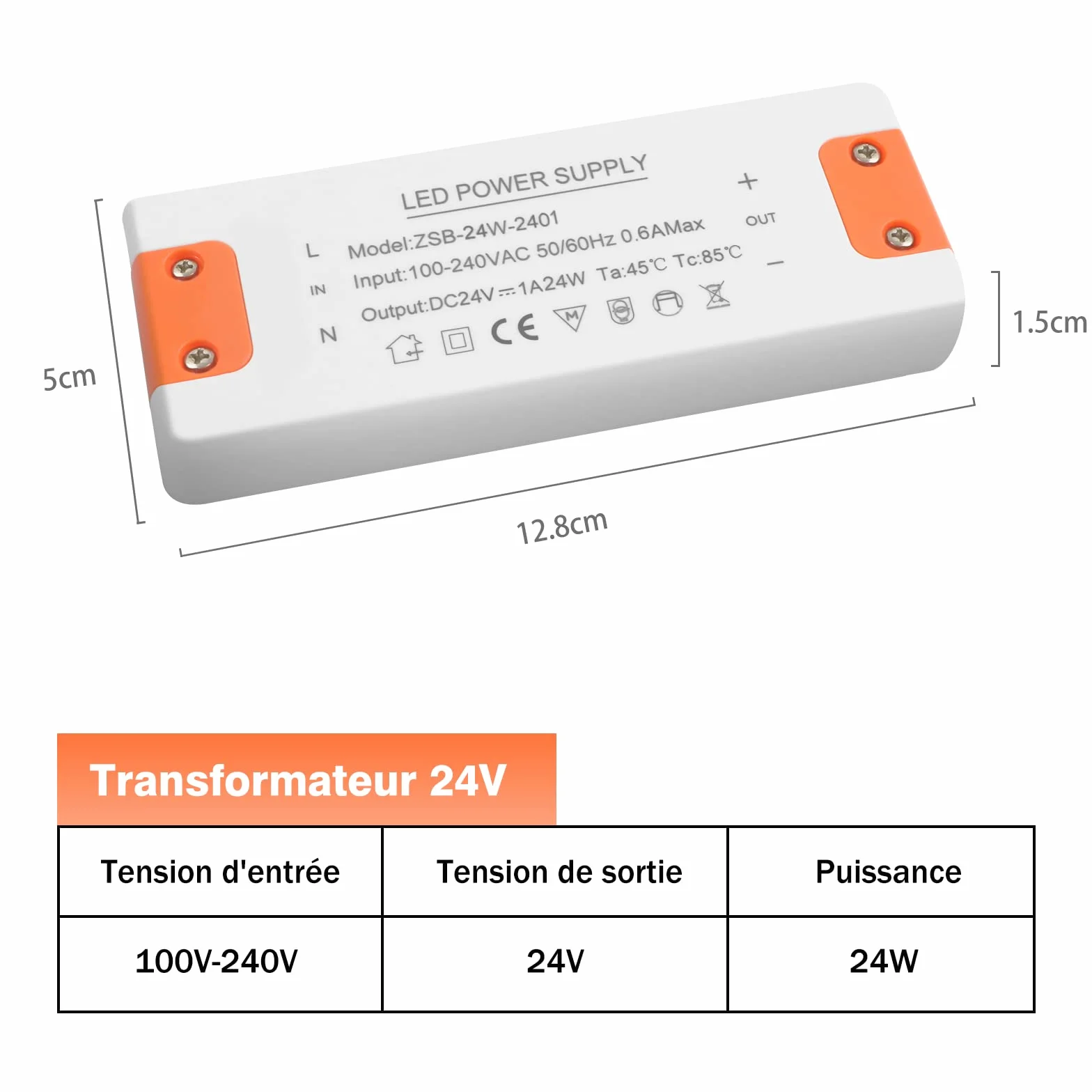 Sterownik LED 24 V 24 W 1A Zasilacz Stały do G4 GU5.3 MR11 MR16 LED Strips