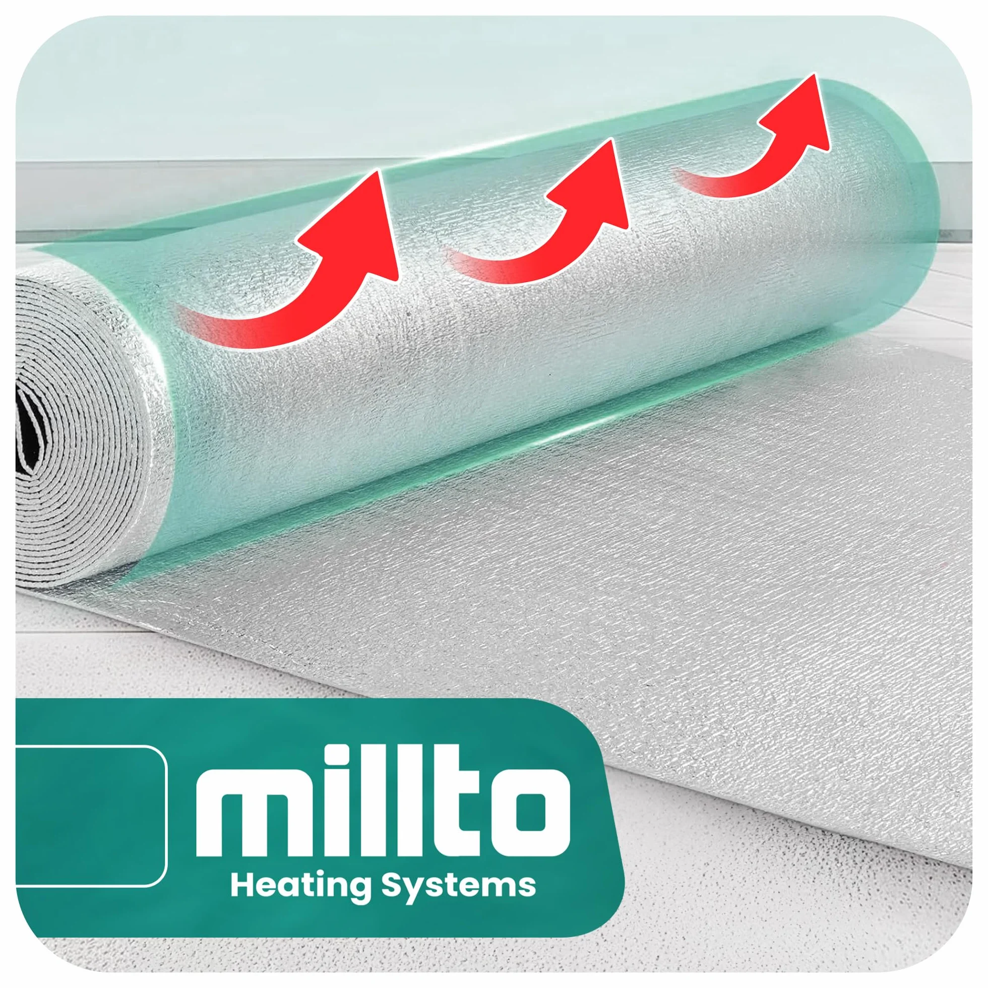 Millto Ekran Zagrzejnikowy Mata Aluminiowa 5m Pianka Termoizolacyjna Izolacja Ścienna Folia Odblaskowa