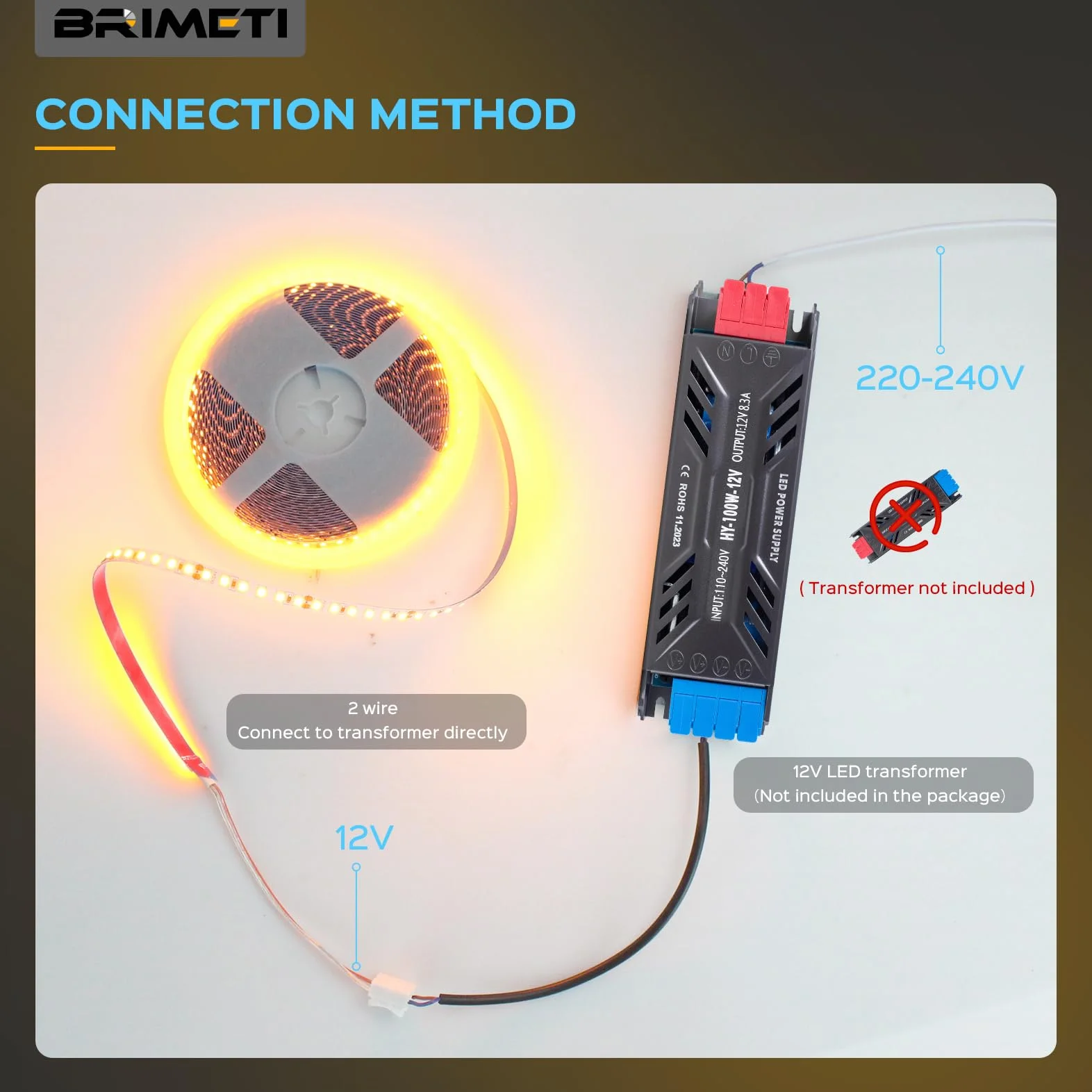 Taśma LED 12V 5M Naturalna Biel 4000K 120LEDs/M IP20 5mm Elastyczna Samoprzylepna