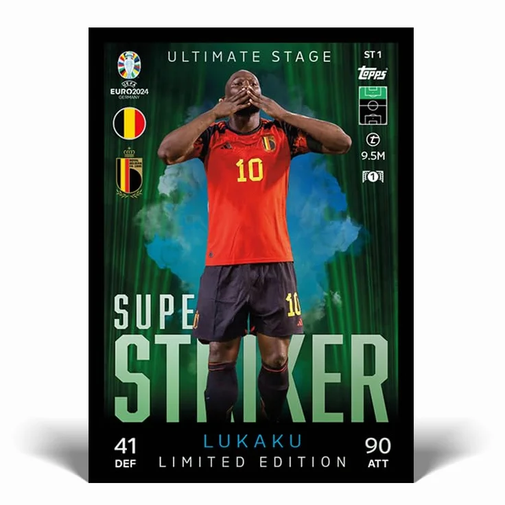 Topps Match Attax Euro 2024 – puszka Booster Tin – Super Strikers – zawiera 28 kart Match Attax EURO 2024 oraz 3 ekskluzywne karty z limitowanej edycji Super Strikers!