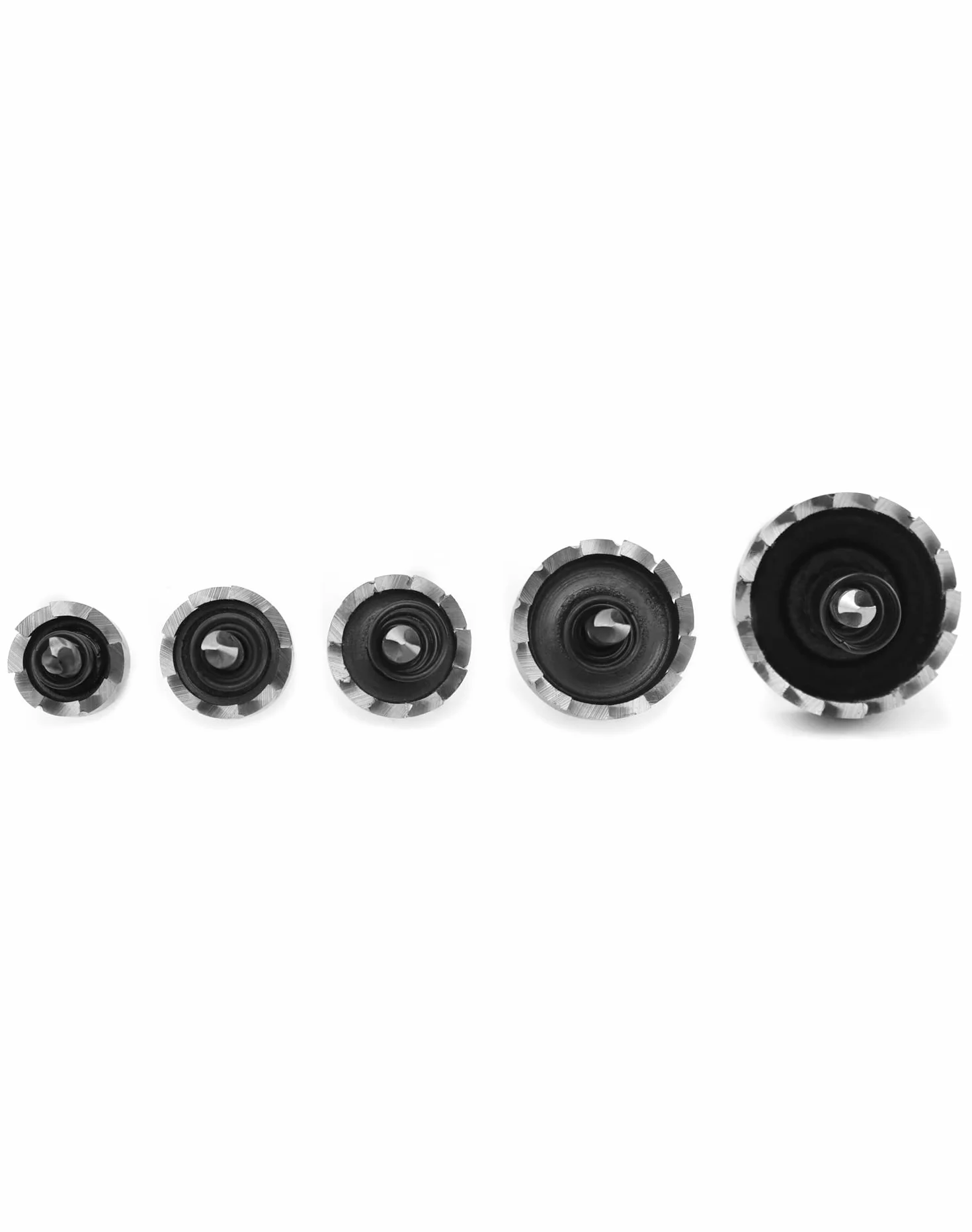 QWORK Zestaw otwornic HSS 16/18,5/20/25/30 mm ze sprężyną