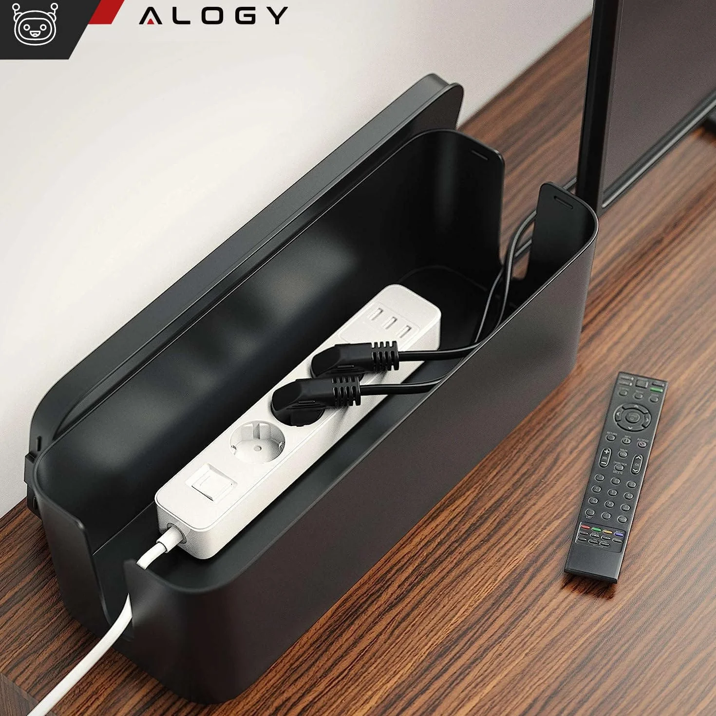 Alogy Box M Organizer na kable 31cm Czarny