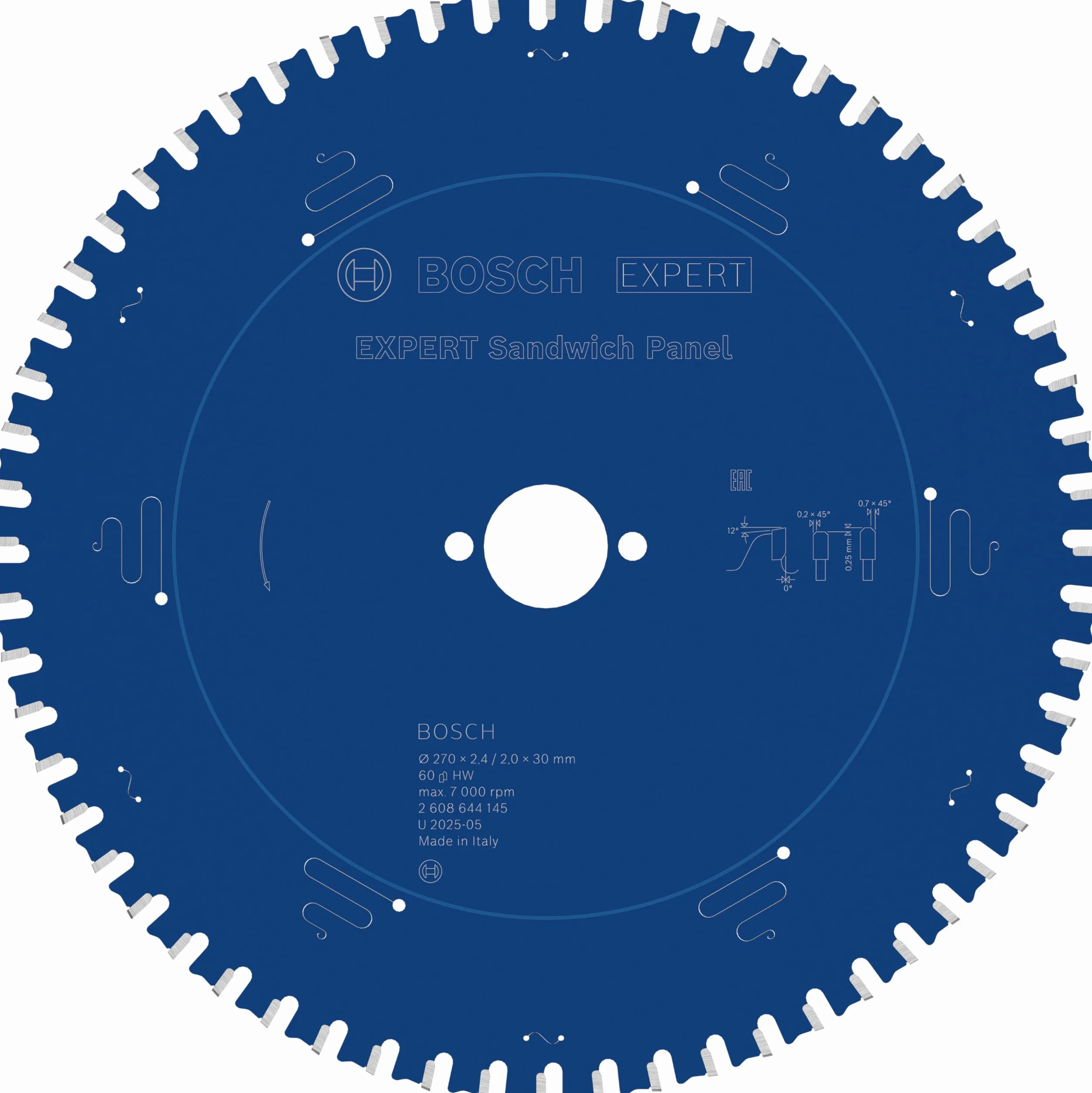 Bosch Professional Brzeszczot do piły tarczowej Expert for Sandwich Panel 270 x 30 x 2,4 mm 60 zębów