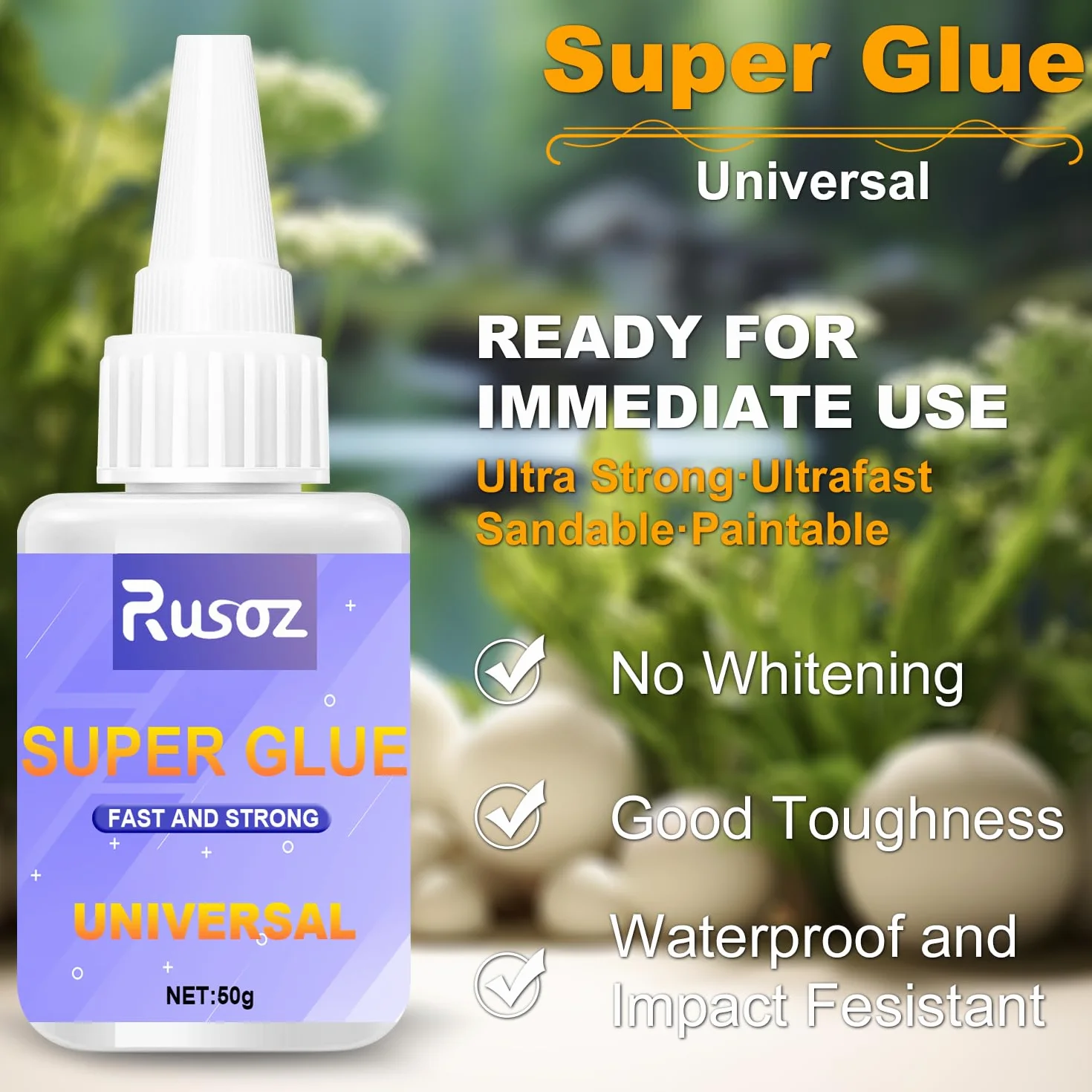 Super Glue Szybki Klej Extra Silny 50g Płynny Przezroczysty Do Metalu Plastiku Szkła Drewna