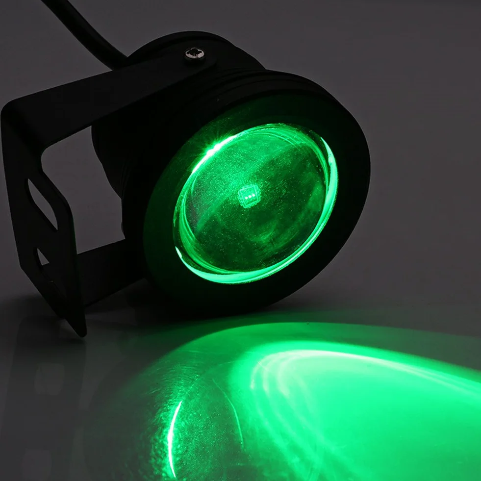 OÅwietlenie podwodne 12V 10W z pilotem, diody LED multi RGB Wodoodporne oÅwietlenie LED Lampa staw ogrodowy, podwodne oÅwietlenie zmieniajÄce kolor na basen, akwarium, fontannÄ (czarne)