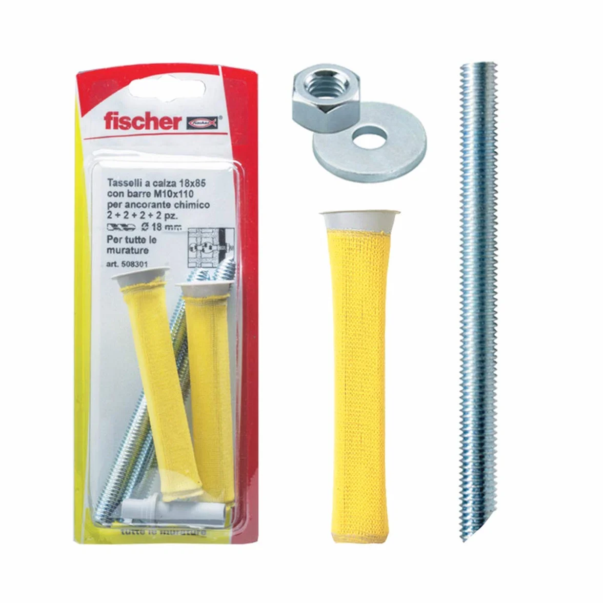Fischer FIS H 2 x kołek rozporowy 2 x pręt M10 gwint do kotwy chemicznej