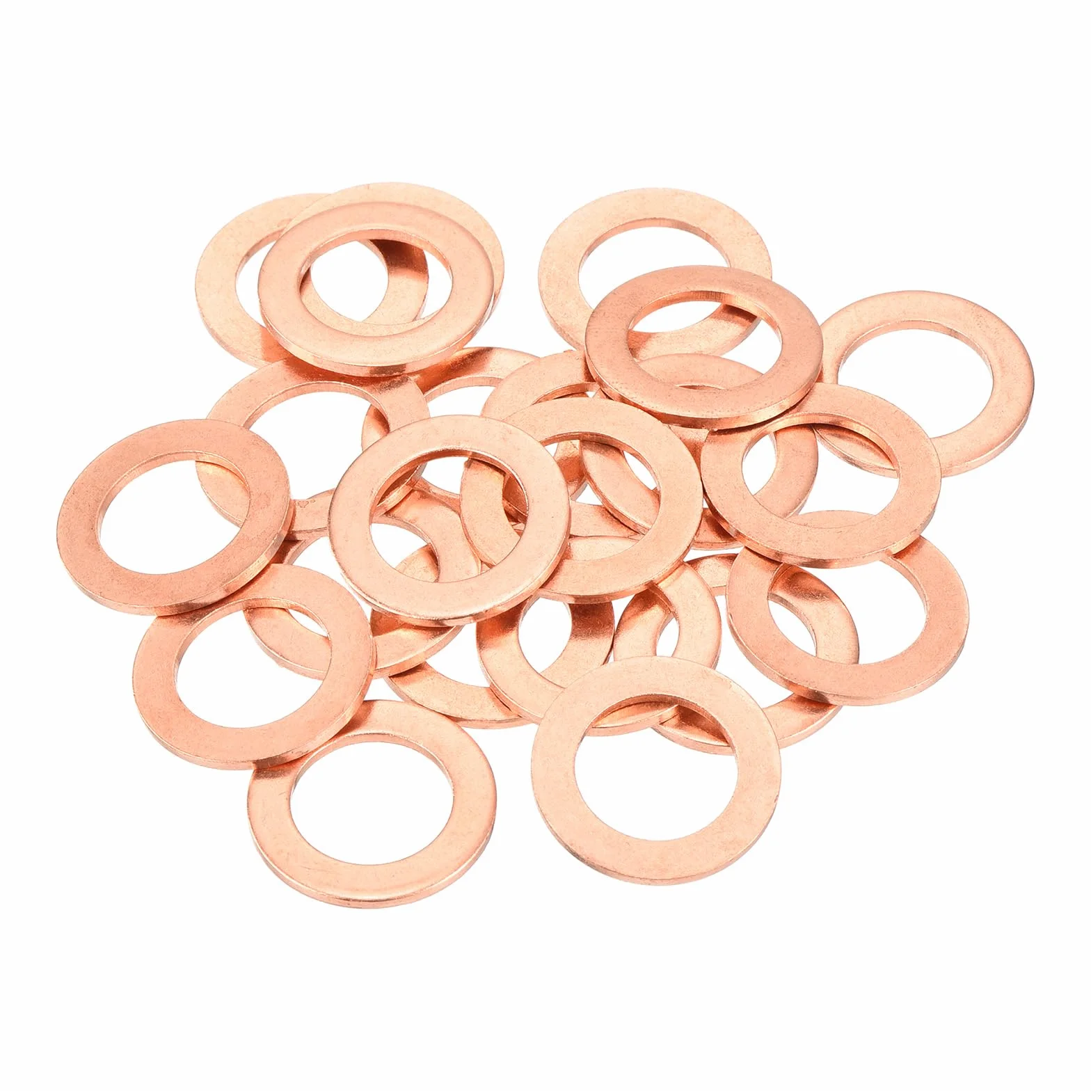 QUARKZMAN 22 sztuki płaskich uszczelek miedzianych 14 x 22 x 1,5 mm miedź metryczne uszczelki pierścieniowe do złączek hydraulicznych