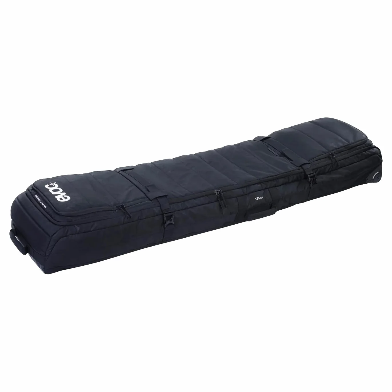 Torba na narty i snowboard EVOC SNOW GEAR ROLLER (na 3-4 pary nart lub 2 deski snowboardowe, wyściełana, składana, wymienne kółka, komora na lawiny, rozmiar: L), wielokolorowa
