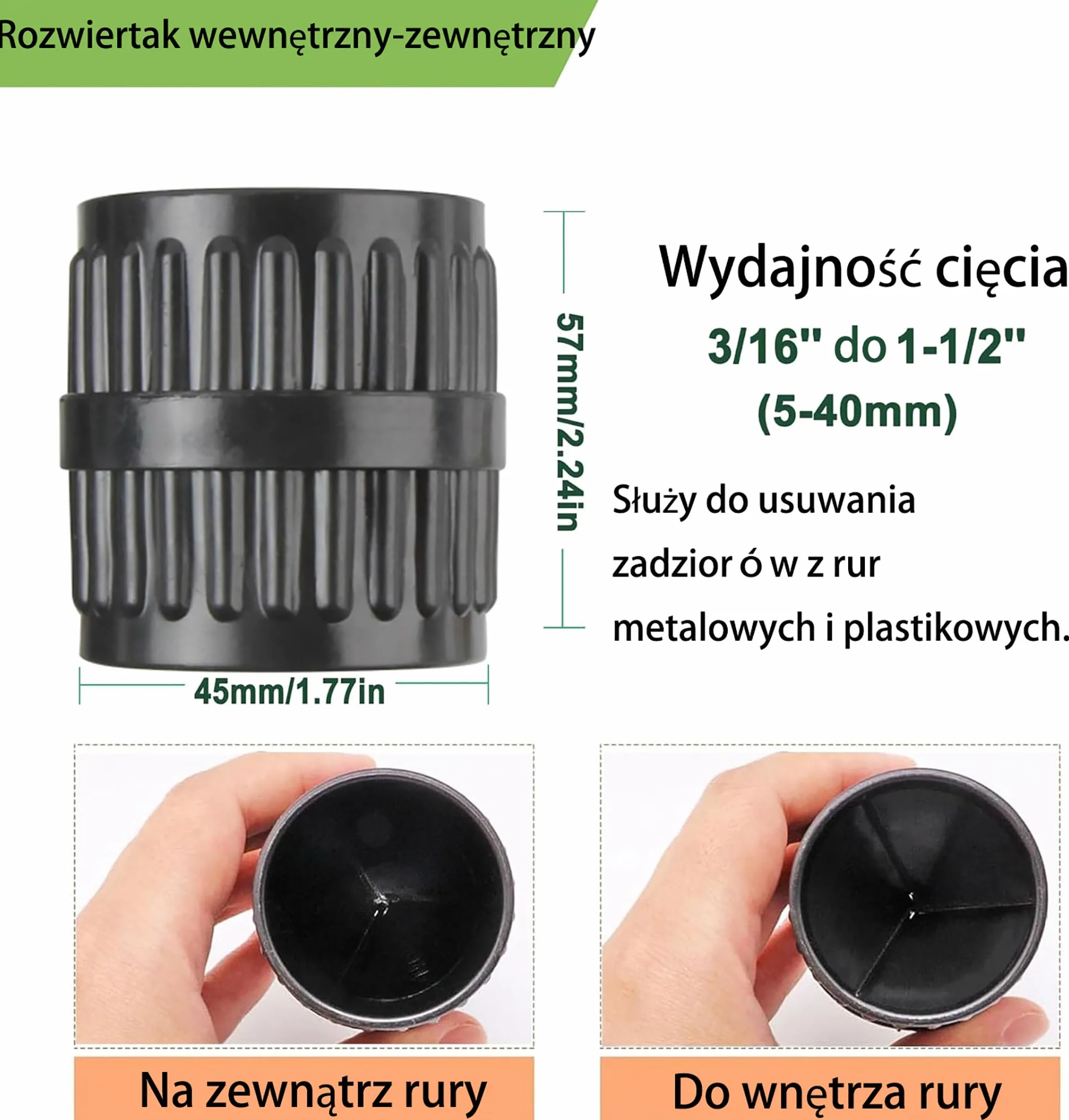Profesjonalny obcinak do rur 3-50 mm stal miedź aluminium PVC gratownik