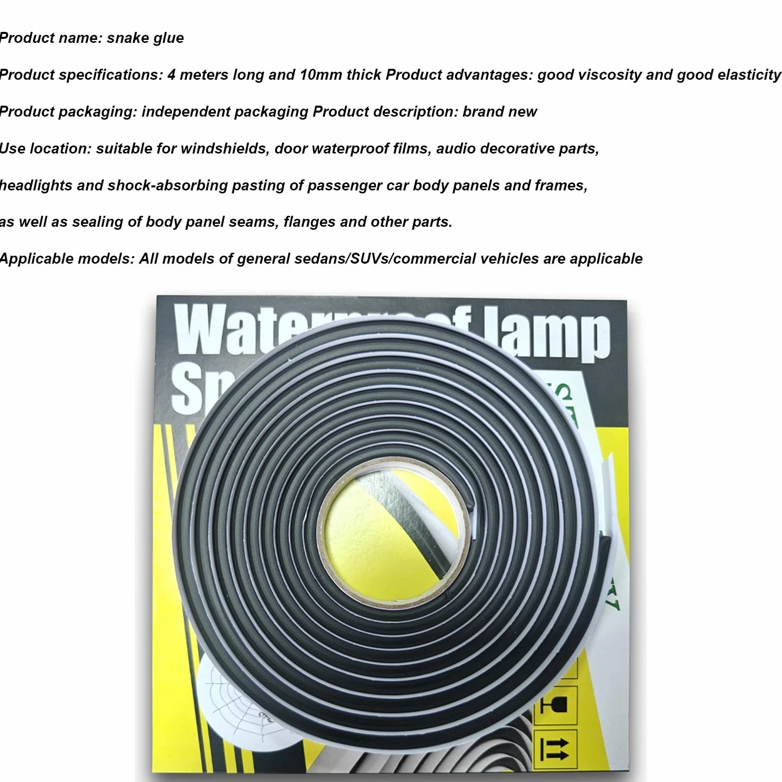 Weather Stripping, Under Door Draft Blocker, Door Insulator Strip, Rubber Weather Seal, Auto Draft Seal Strip, Soundproof Edge Protector, 13 Ft Weather Stripping, Car Windshield Sealing Strip