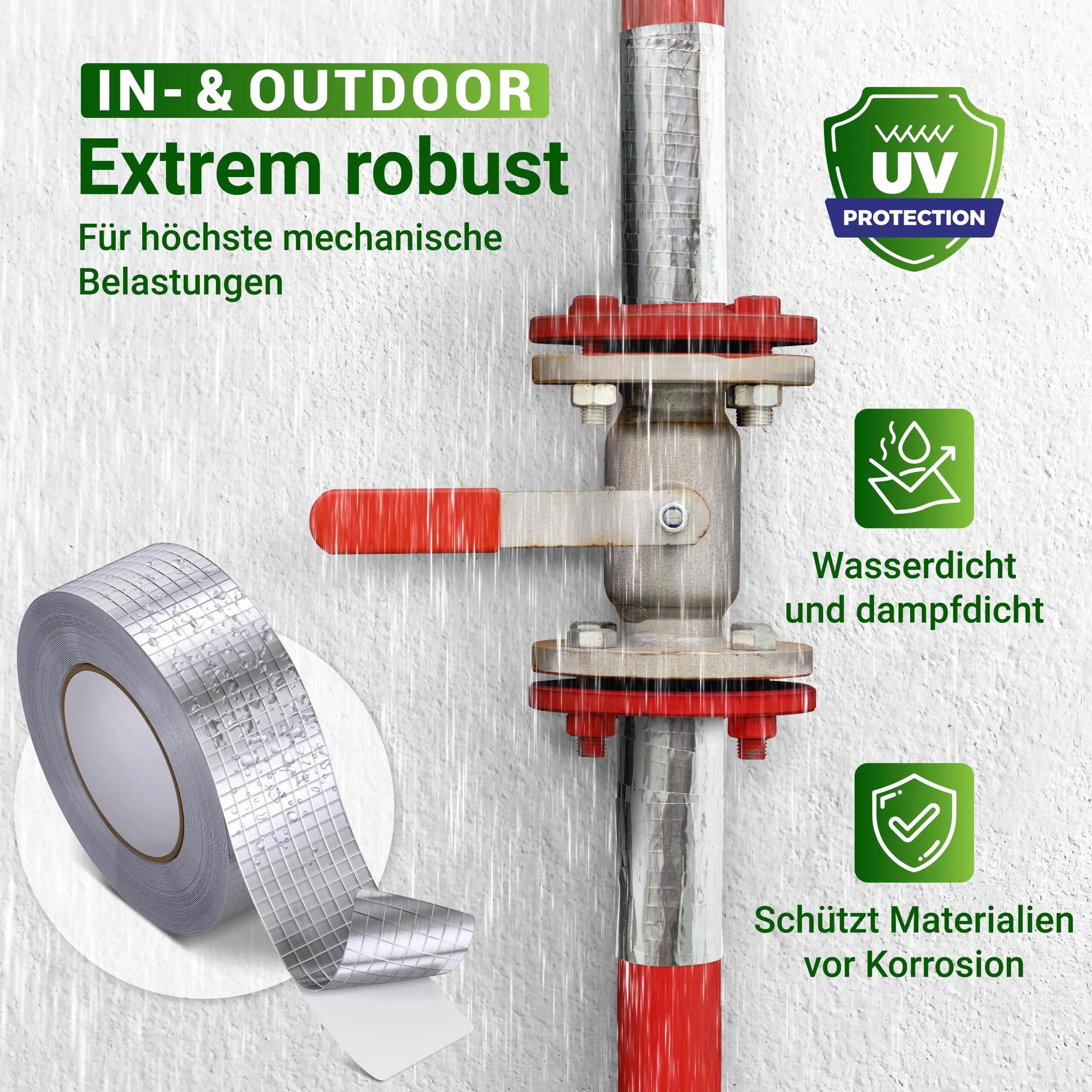 Aluminiowa taśma klejąca wzmocniona siatką 48 mm x 50 m rolka