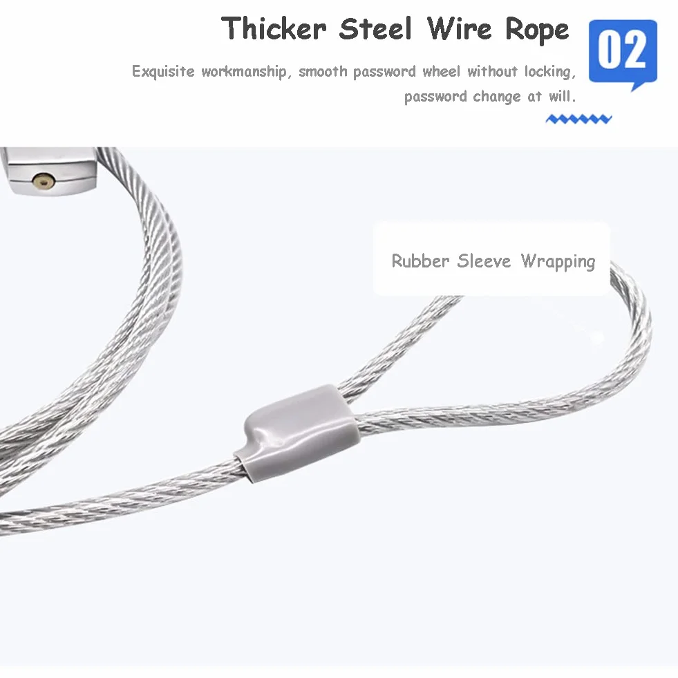Kombinowany kabel zabezpieczający z czterocyfrowym hasłem, kabel blokady bezpieczeństwa laptopa i tabletu, antykradzieżowy