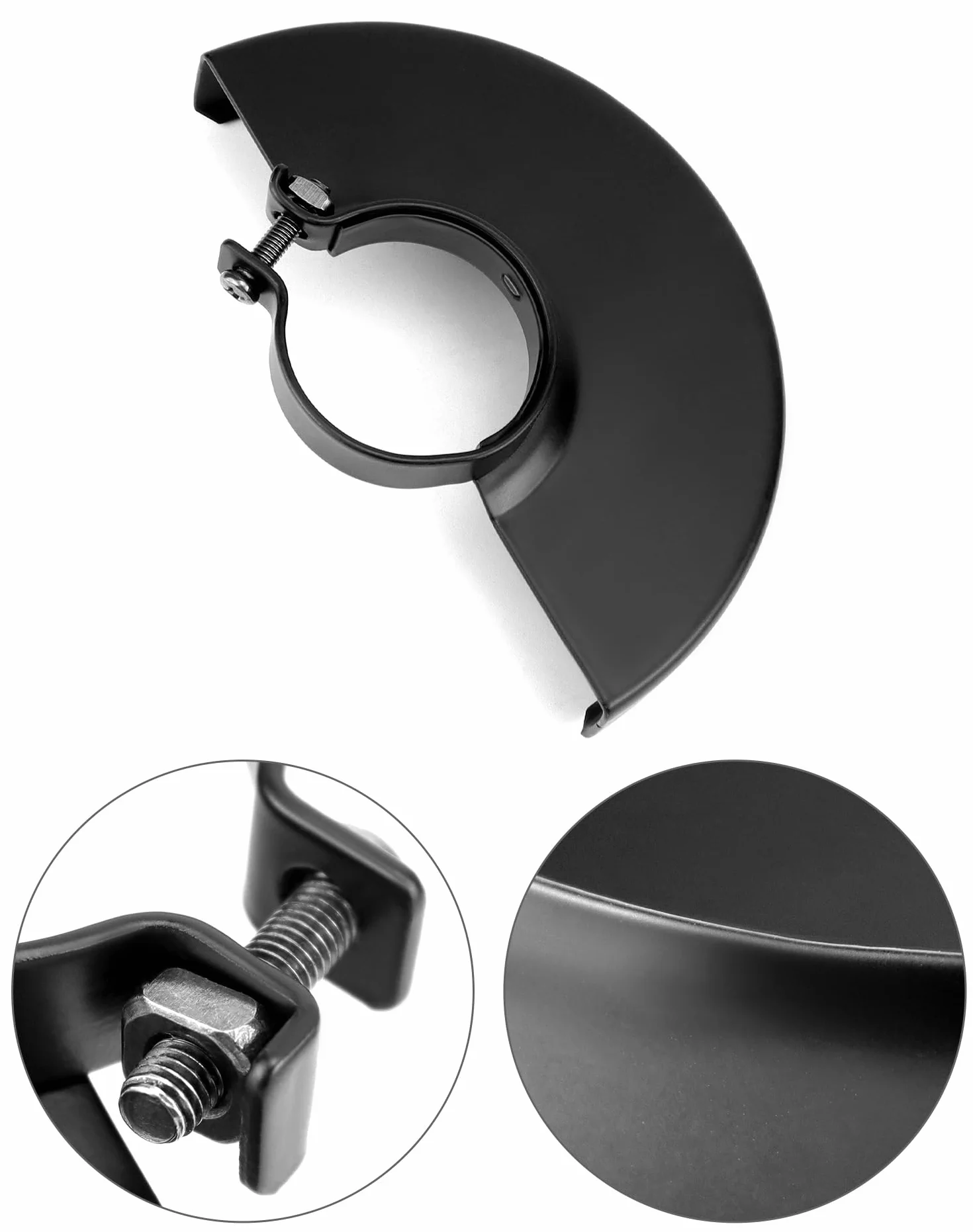 QWORK osłona szlifierki kątowej 125 115 mm otwór wewnętrzny 42 mm czarna