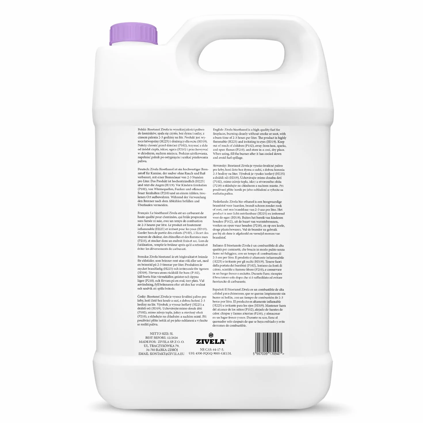 Bioetanol 96,6% 5 l zapach lawendy do kominka