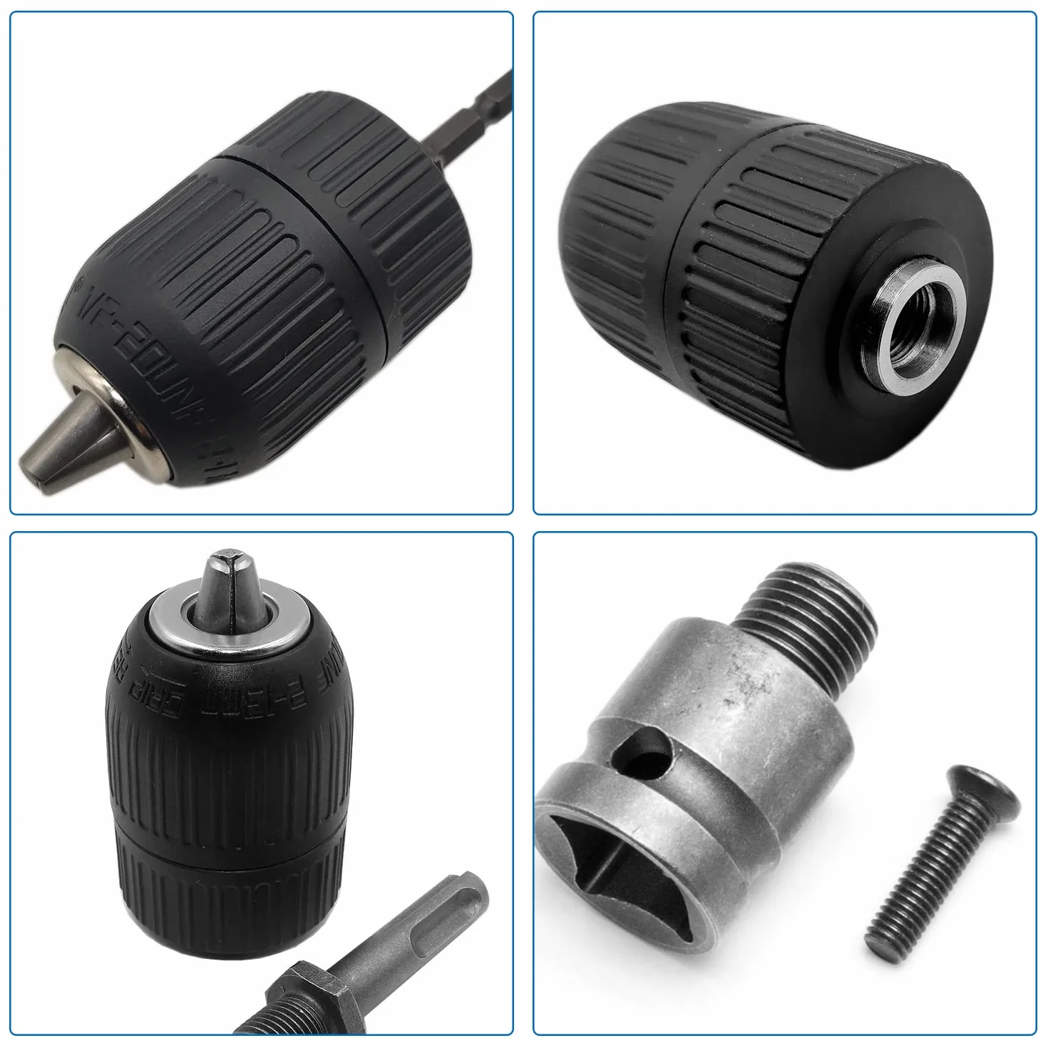 5 sztuk szybkomocujących uchwytów wiertarskich, adapter SDS Plus, trzpień sześciokątny 2-13 mm 1/2