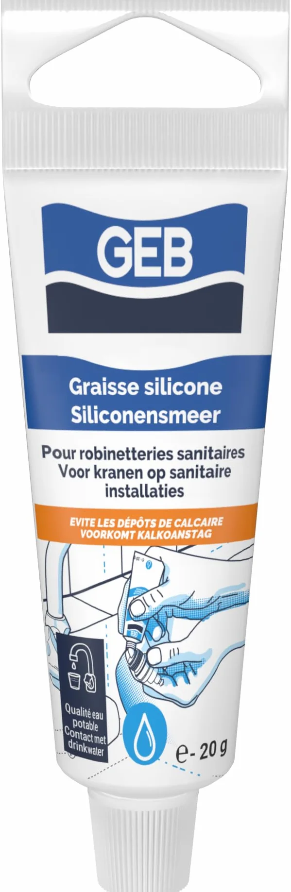 Smar silikonowy RONINETTERIES SANITAIRE 20 GR biały