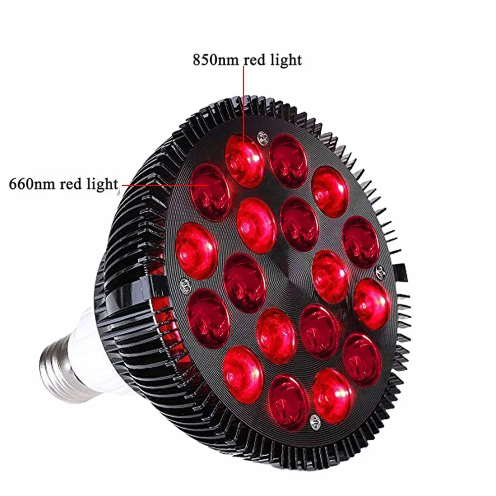 Simcoe Czerwona lampa świetlna, 54 W, lampa terapeutyczna, czerwona 660 nm i 850 nm lampy LED na podczerwień do naprawy problemów ze skórą i łagodzenia bólu