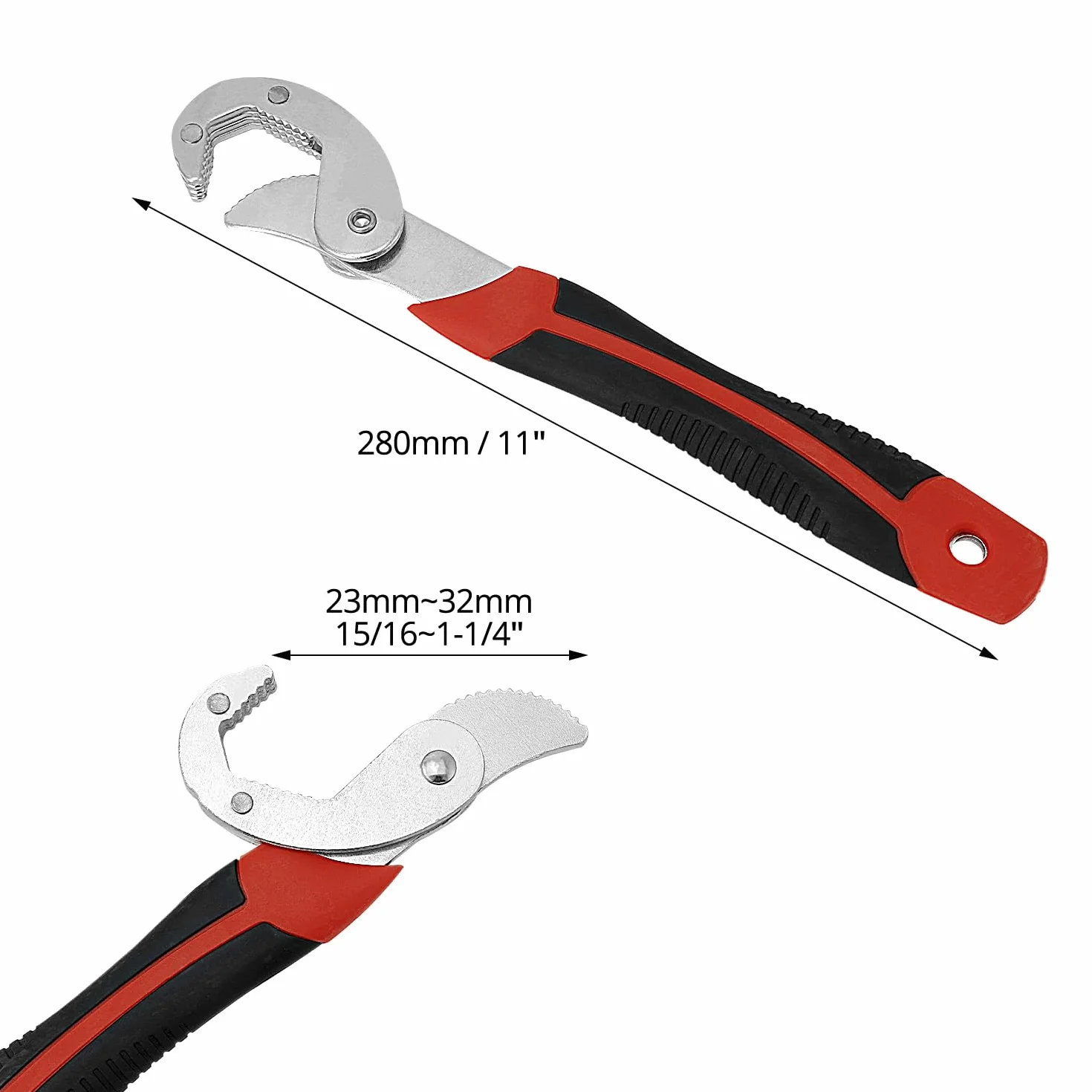 QWORK 2 sztuki uniwersalny klucz płaski automatyczna regulacja 22-32 mm 6-22 mm wielofunkcyjny klucz angielski