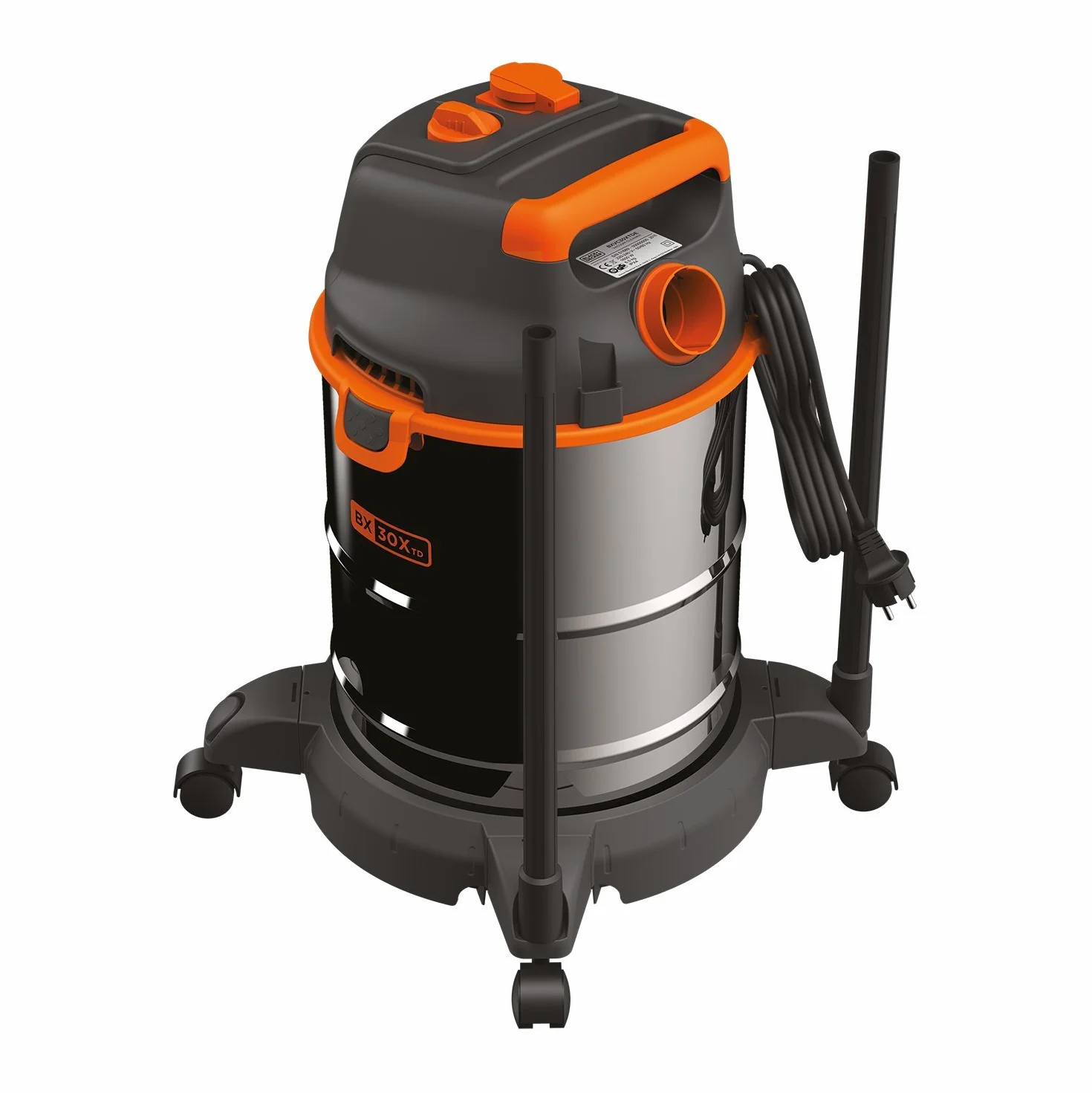 BLACK+DECKER BXVC30XTDE Odkurzacz do ciał stałych i płynnych 1600 W 30 litrów