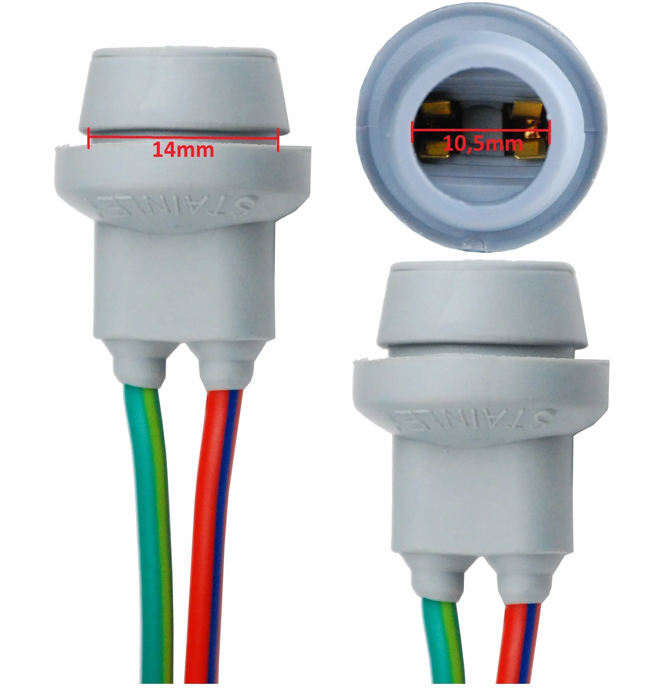 L&P B570 T10 W5W W2,1 x 9,5D gumowa oprawka lampy cokół szklany do żarówek