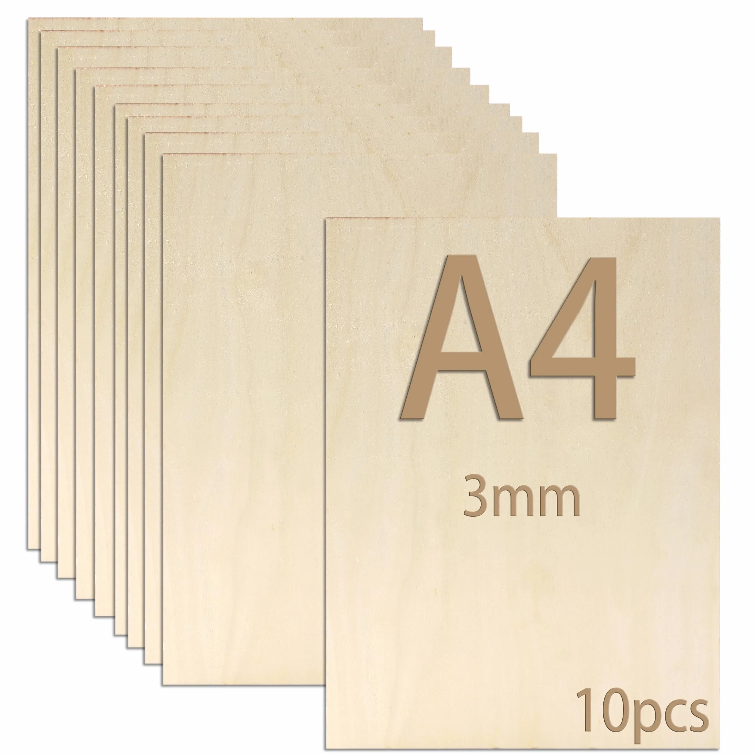 Sklejka A4 3 mm 30 x 21 cm płyty drewniane do majsterkowania obróbki laserowej pirografii