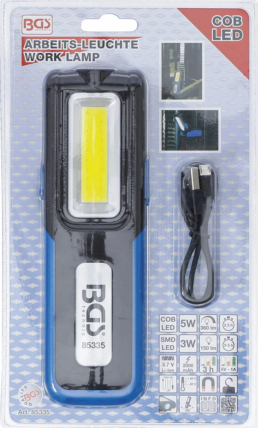 BGS 85335 Lampa robocza COB-LED składana