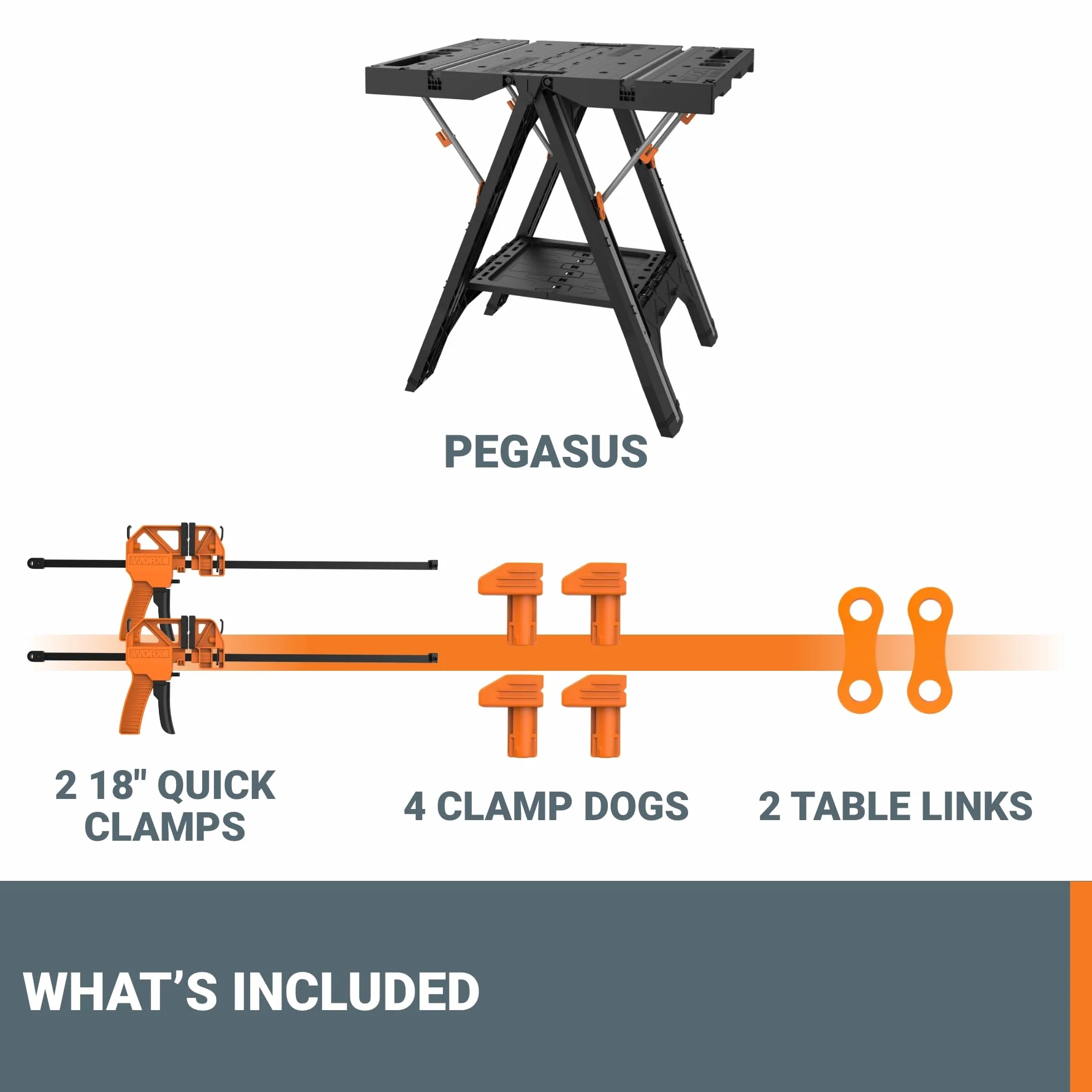 WORX WX051 Pegasus składany stół roboczy i koń piły