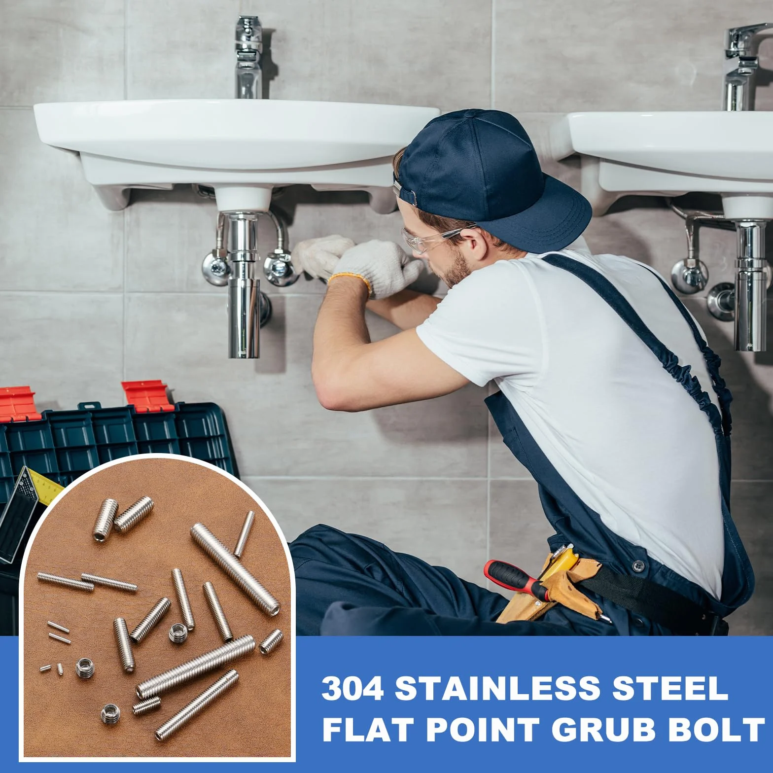 PATIKIL 100 sztuk śrub bez łba sześciokątnego M3 x 4 mm ze stali nierdzewnej 304