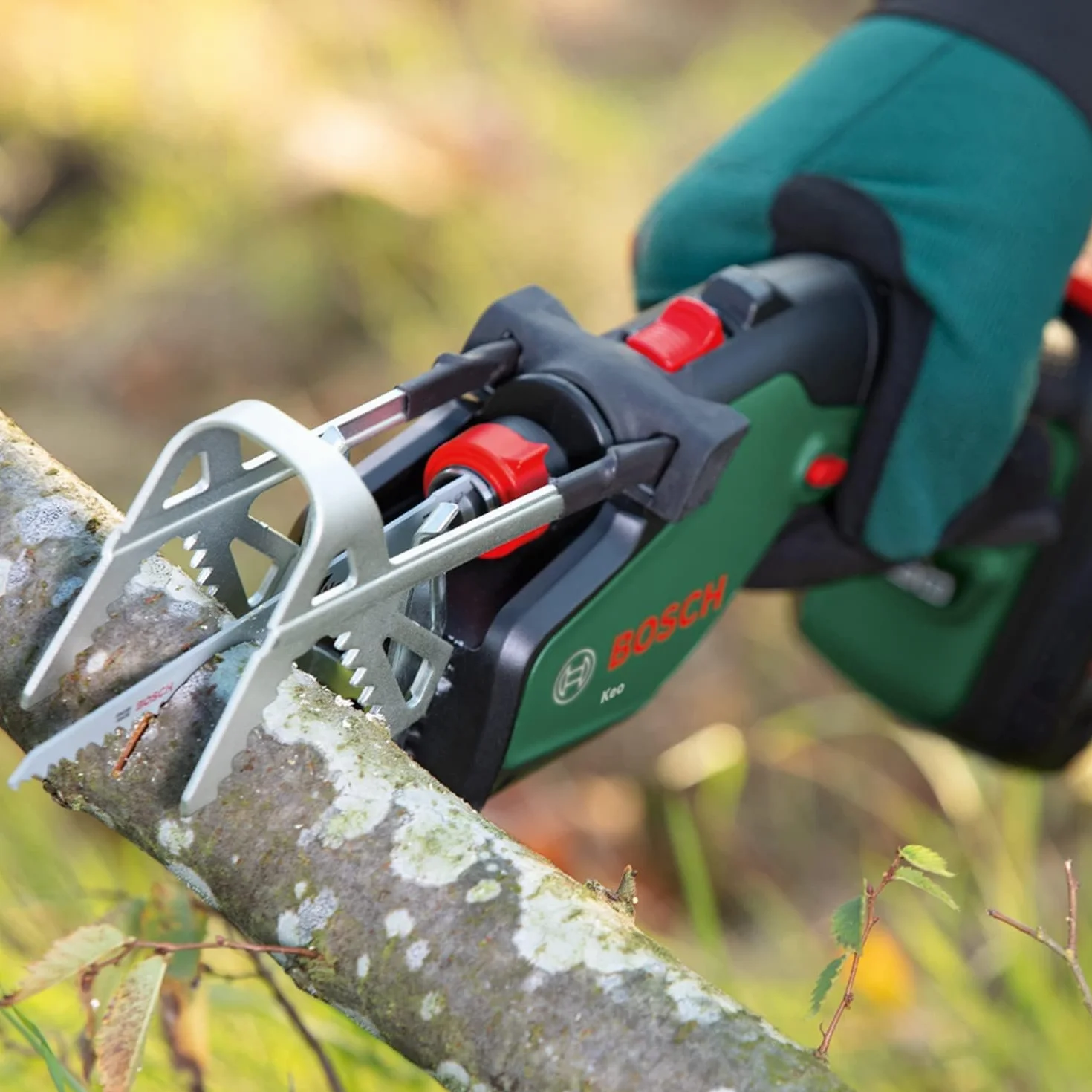 Bosch Akumulatorowa Piła Ogrodowa Keo 18 V Średnica Cięcia 80 mm Brzeszczot do Drewna